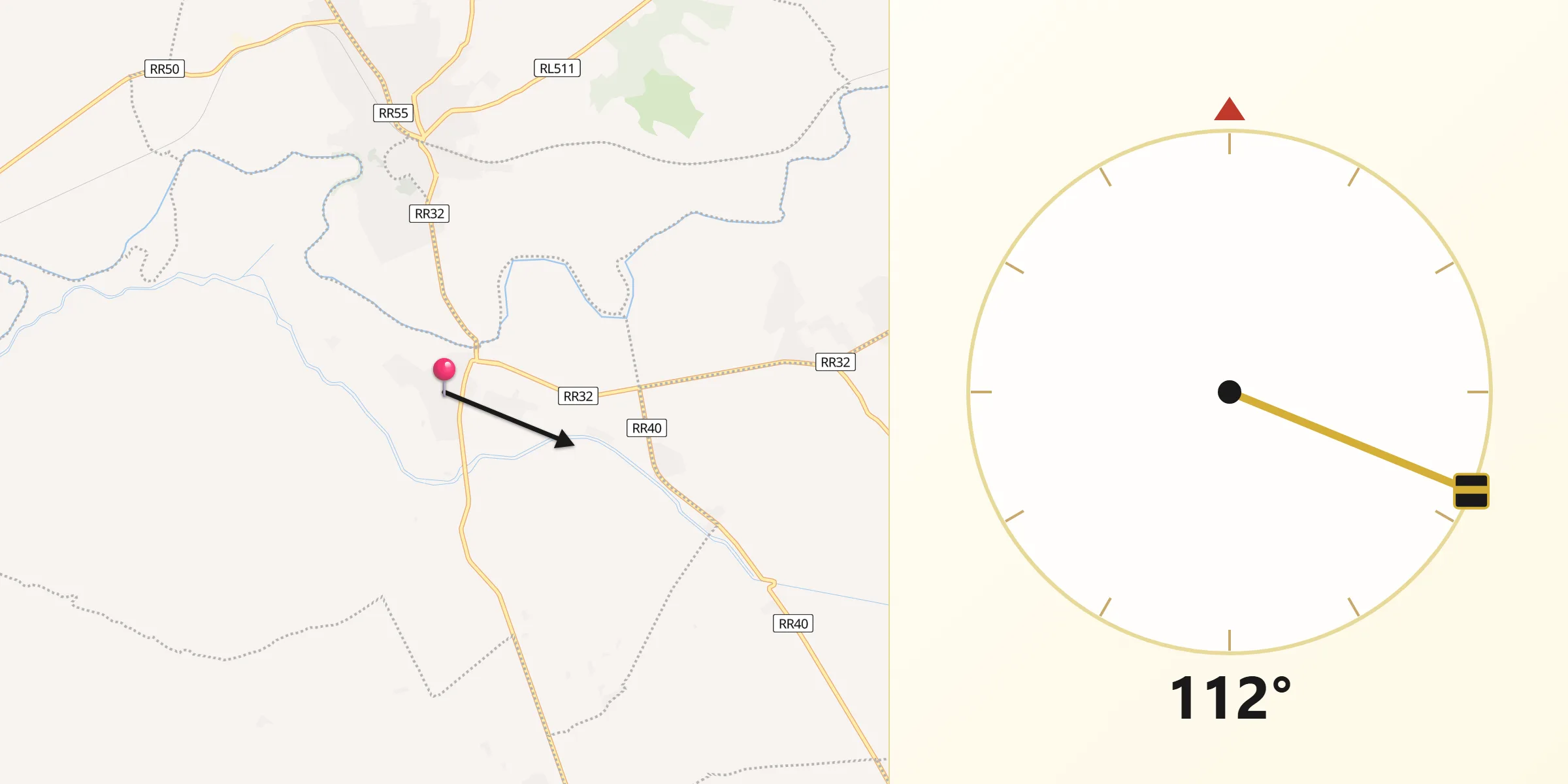 اتجاه القبلة من البطان
