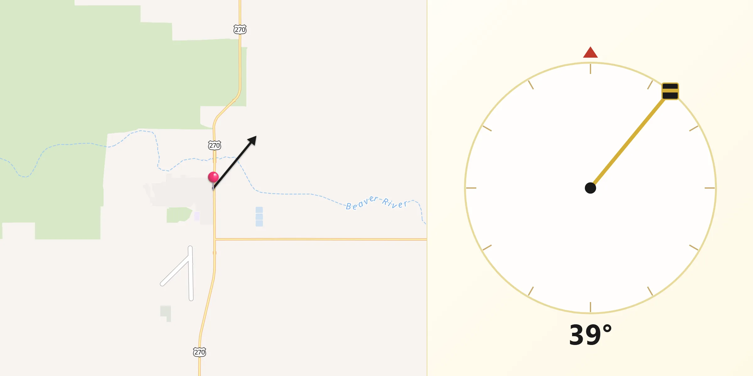 Qibla Direction from Beaver