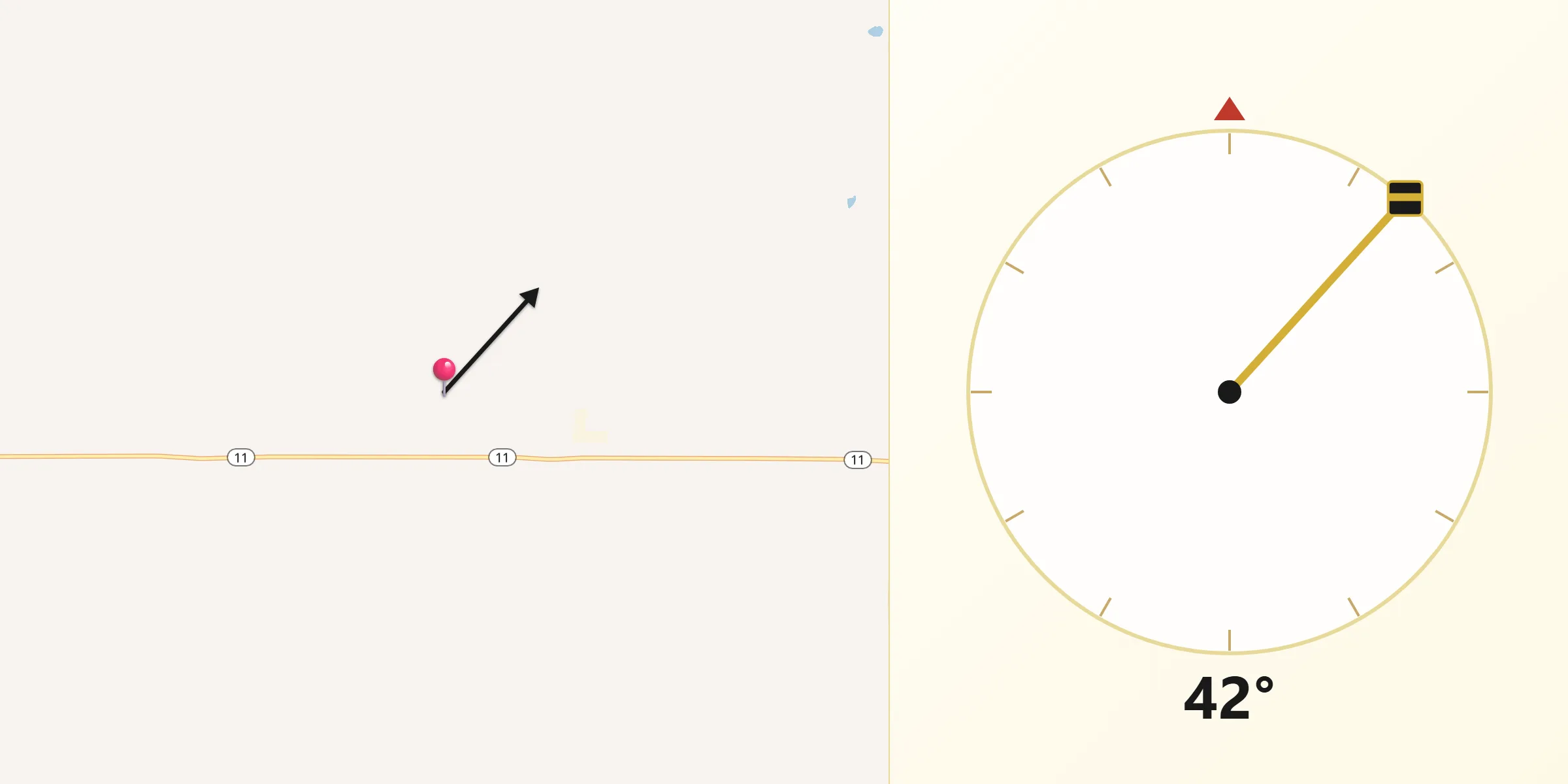 Qibla Direction from Kay