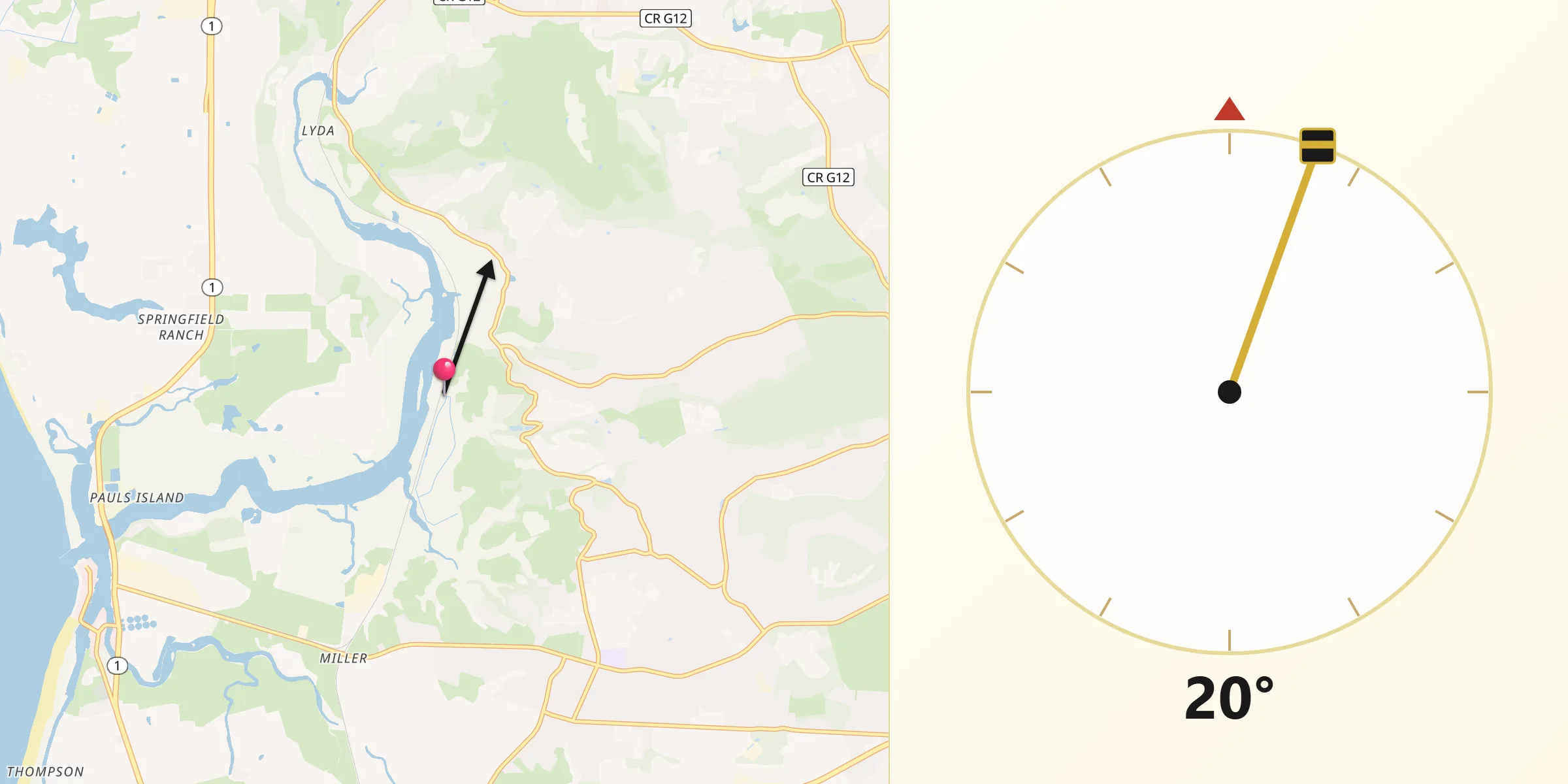 Qibla Direction from Elkhorn