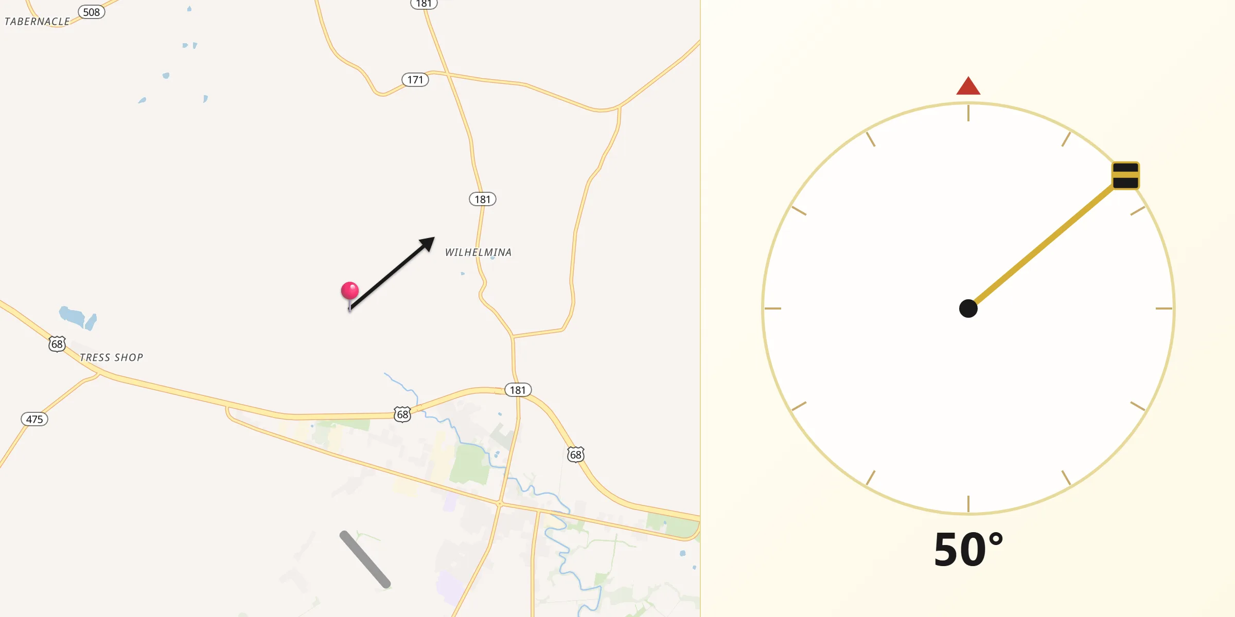 Qibla Direction from Todd