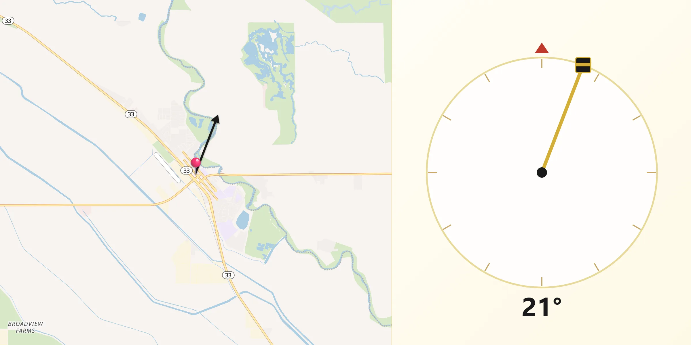 Qibla Direction from Firebaugh
