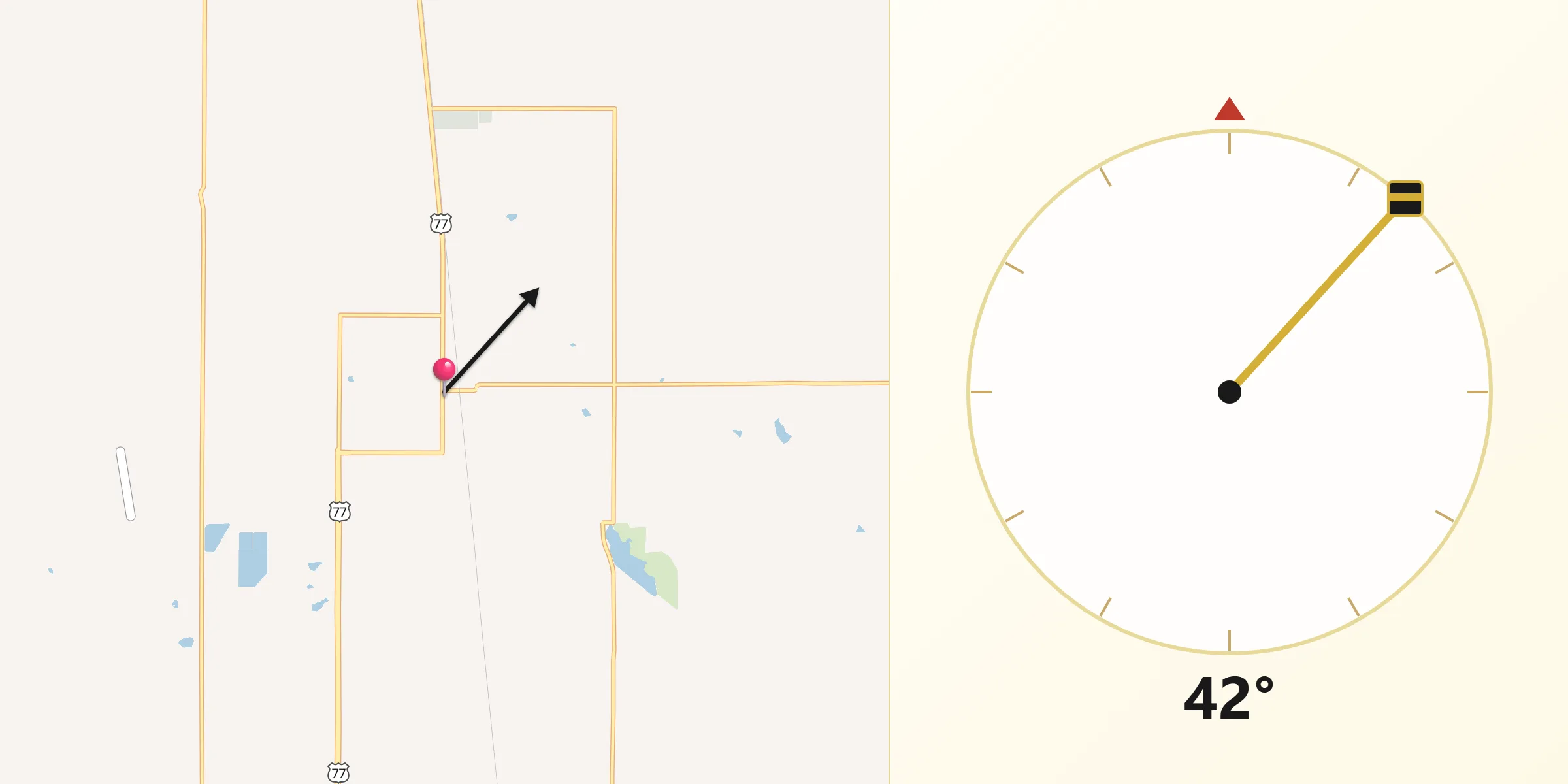 Qibla Direction from Newkirk