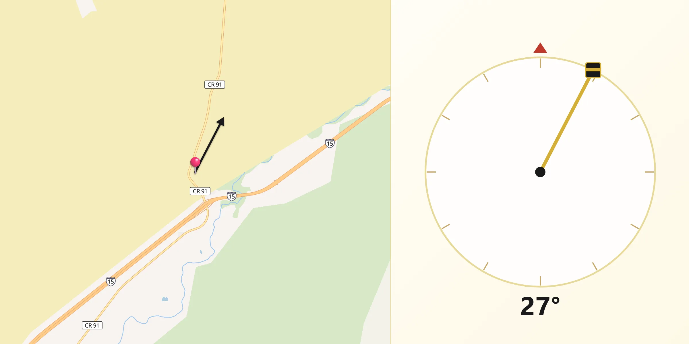 Qibla Direction from Beaver Dam