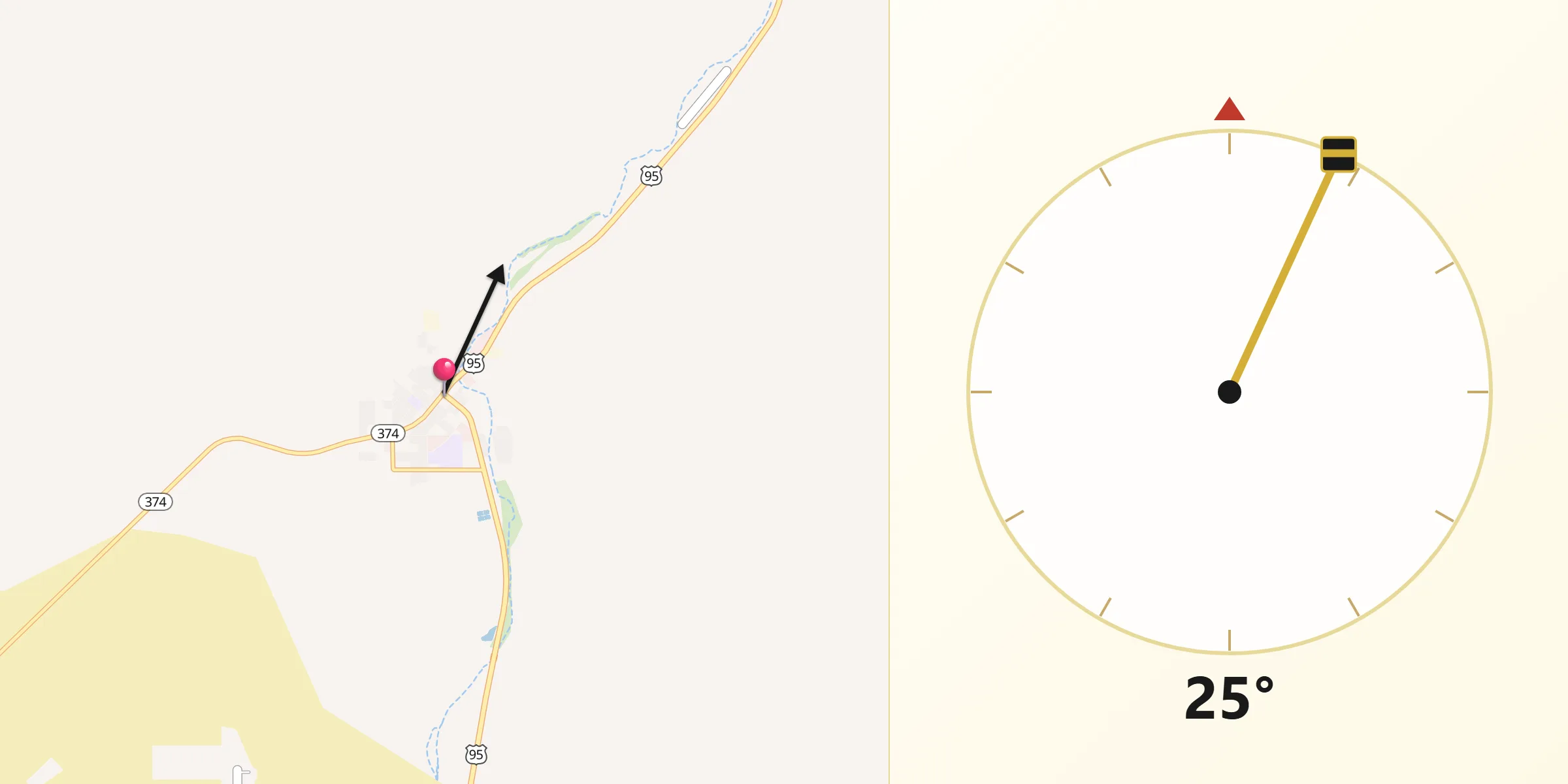 Qibla Direction from Beatty