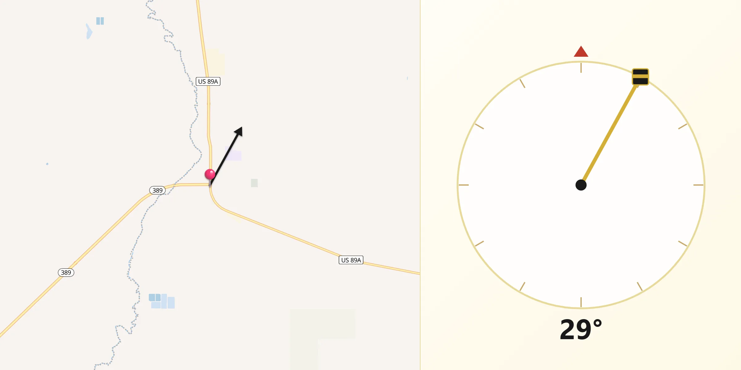 Qibla Direction from Fredonia