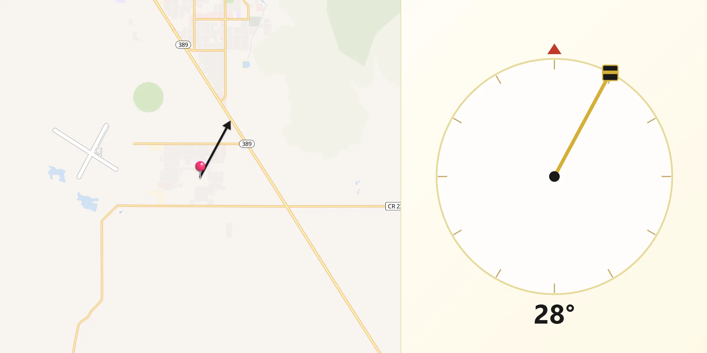 Qibla Direction from Centennial Park