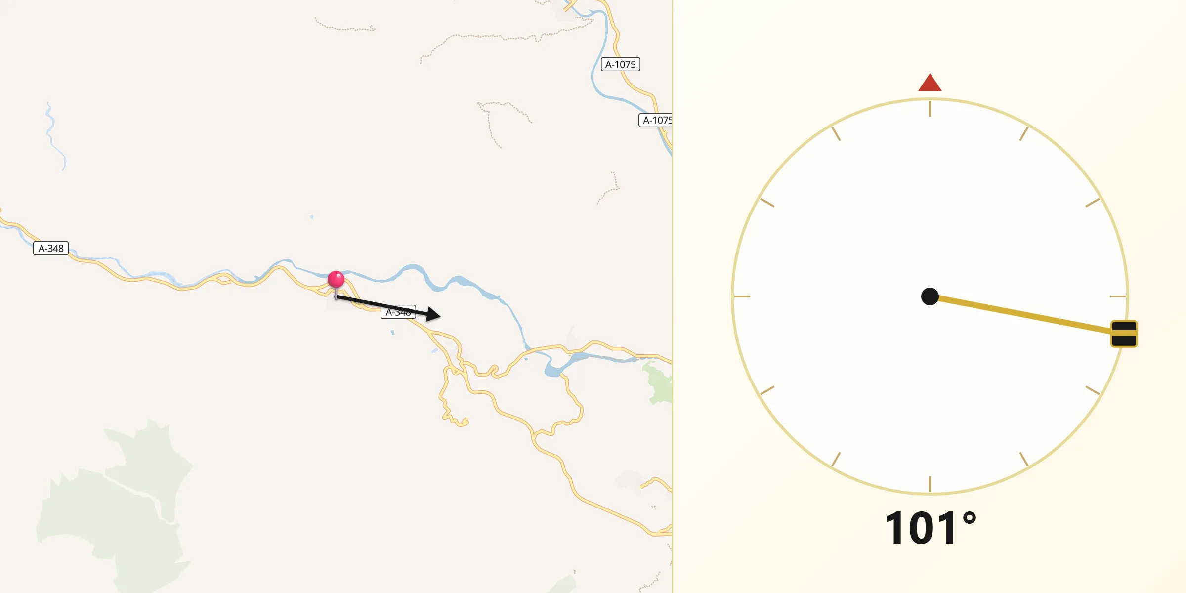 Dirección de la Qibla desde Instinción