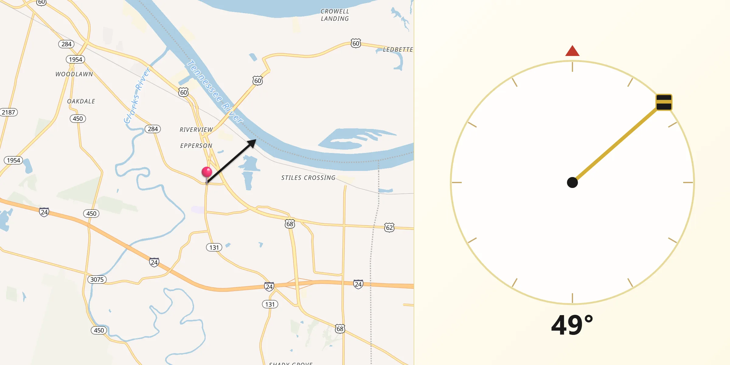 Qibla Direction from Reidland