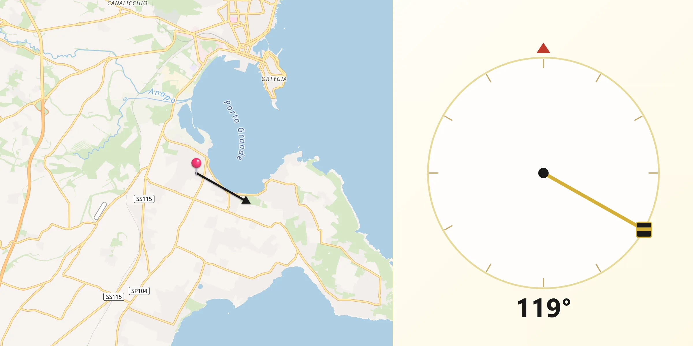 Direzione della Qibla da Carrozziere