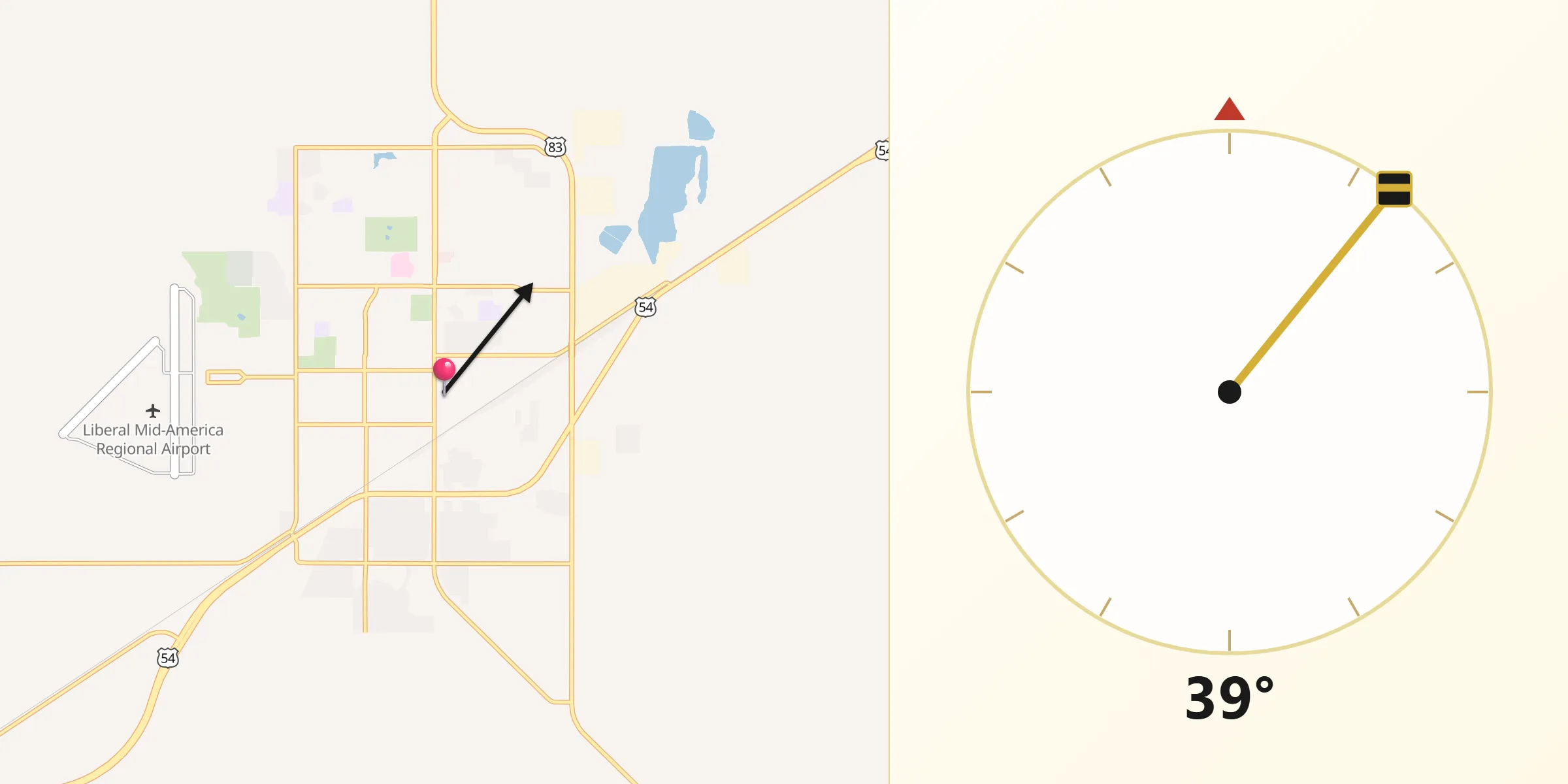 Qibla Direction from Liberal