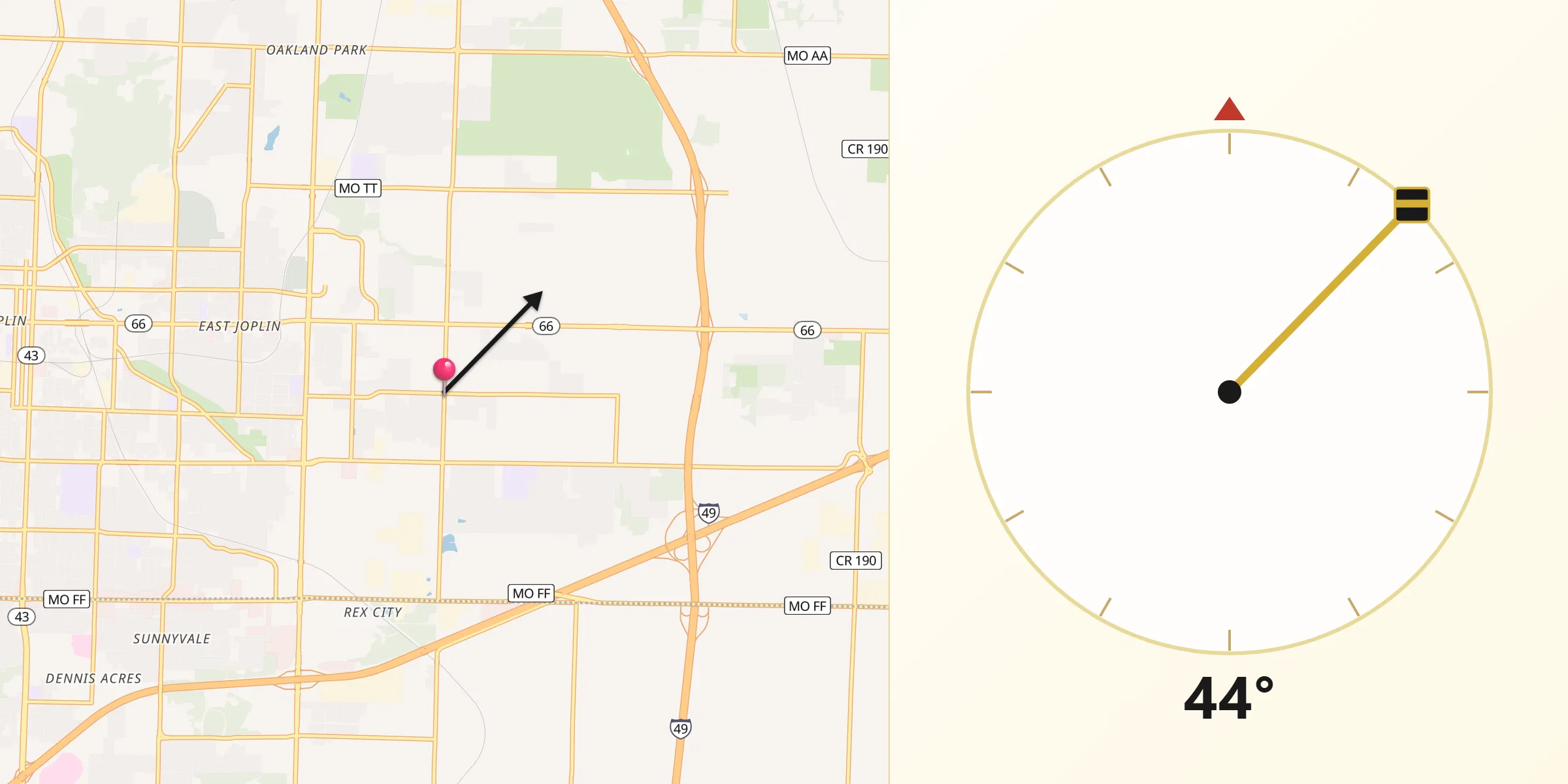 Qibla Direction from Duquesne