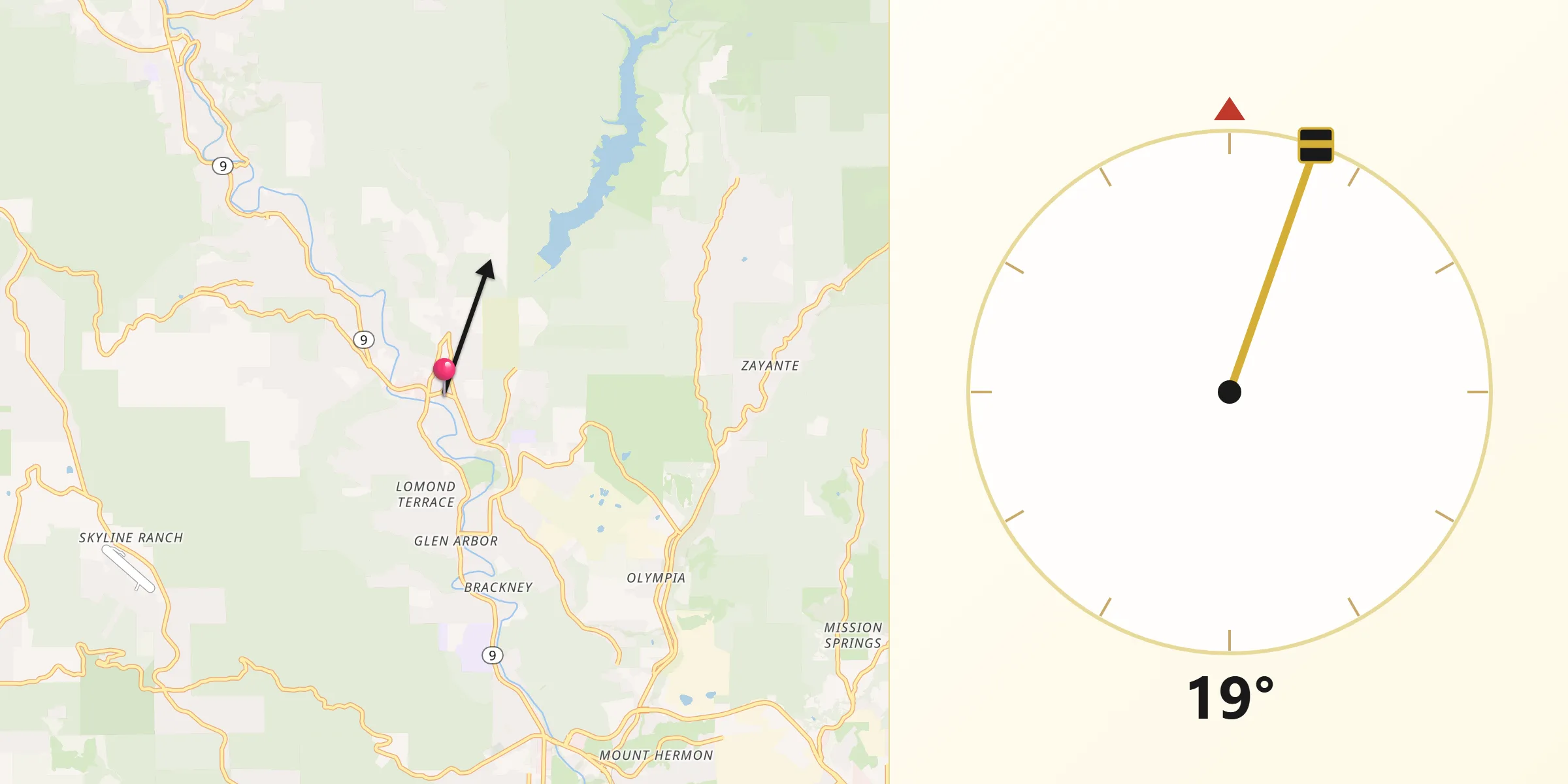 Qibla Direction from Ben Lomond