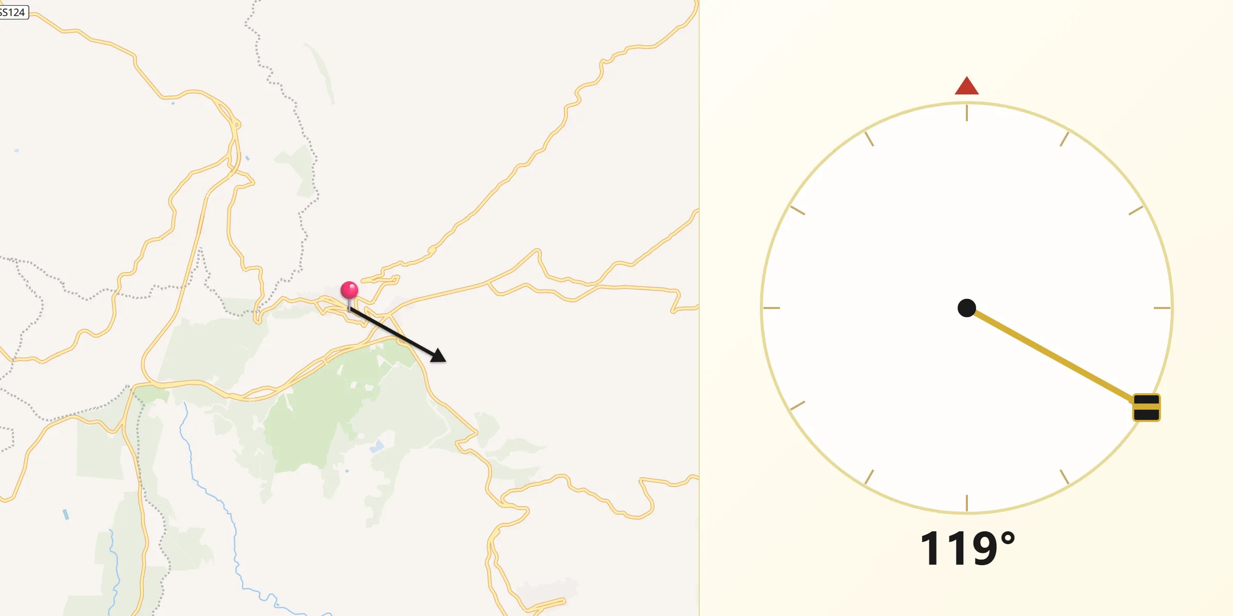Direzione della Qibla da Buccheri