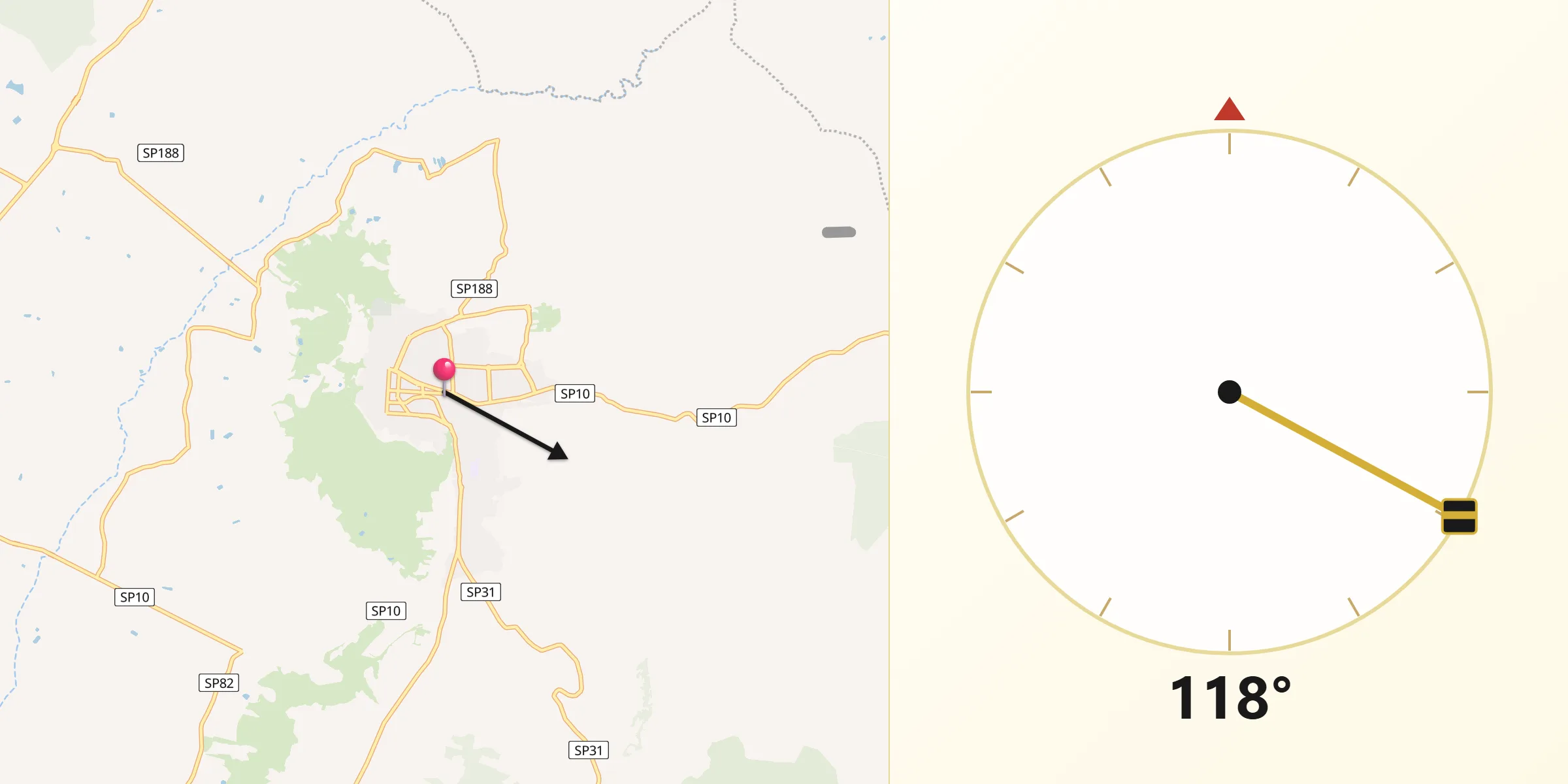 Direzione della Qibla da Niscemi