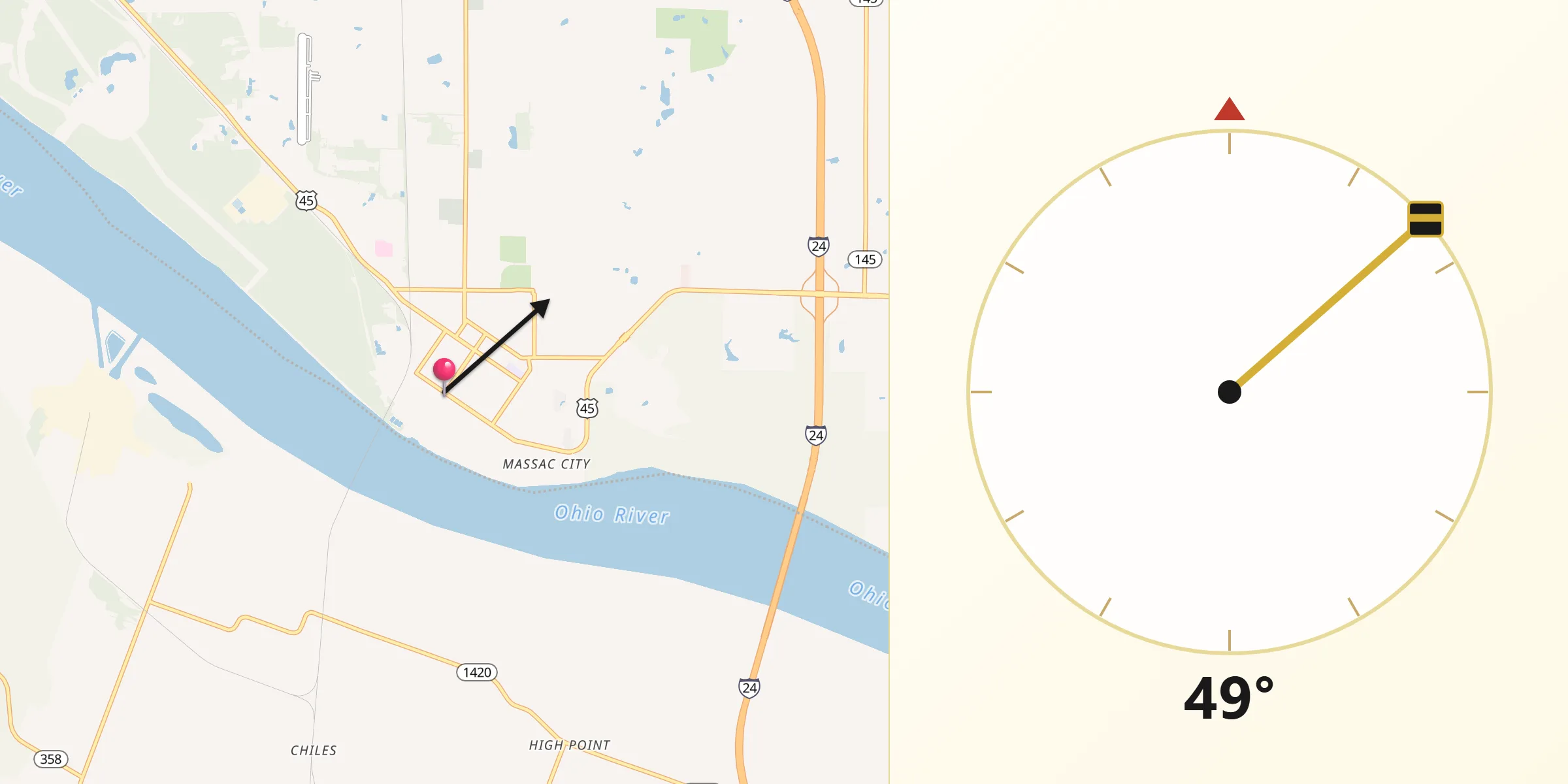 Qibla Direction from Metropolis