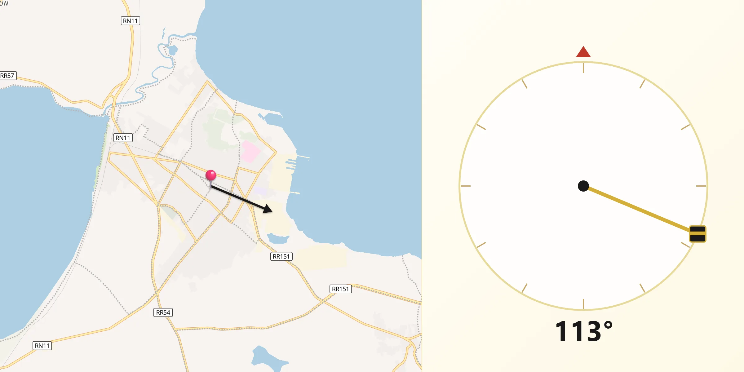 اتجاه القبلة من منزل بورقيبة