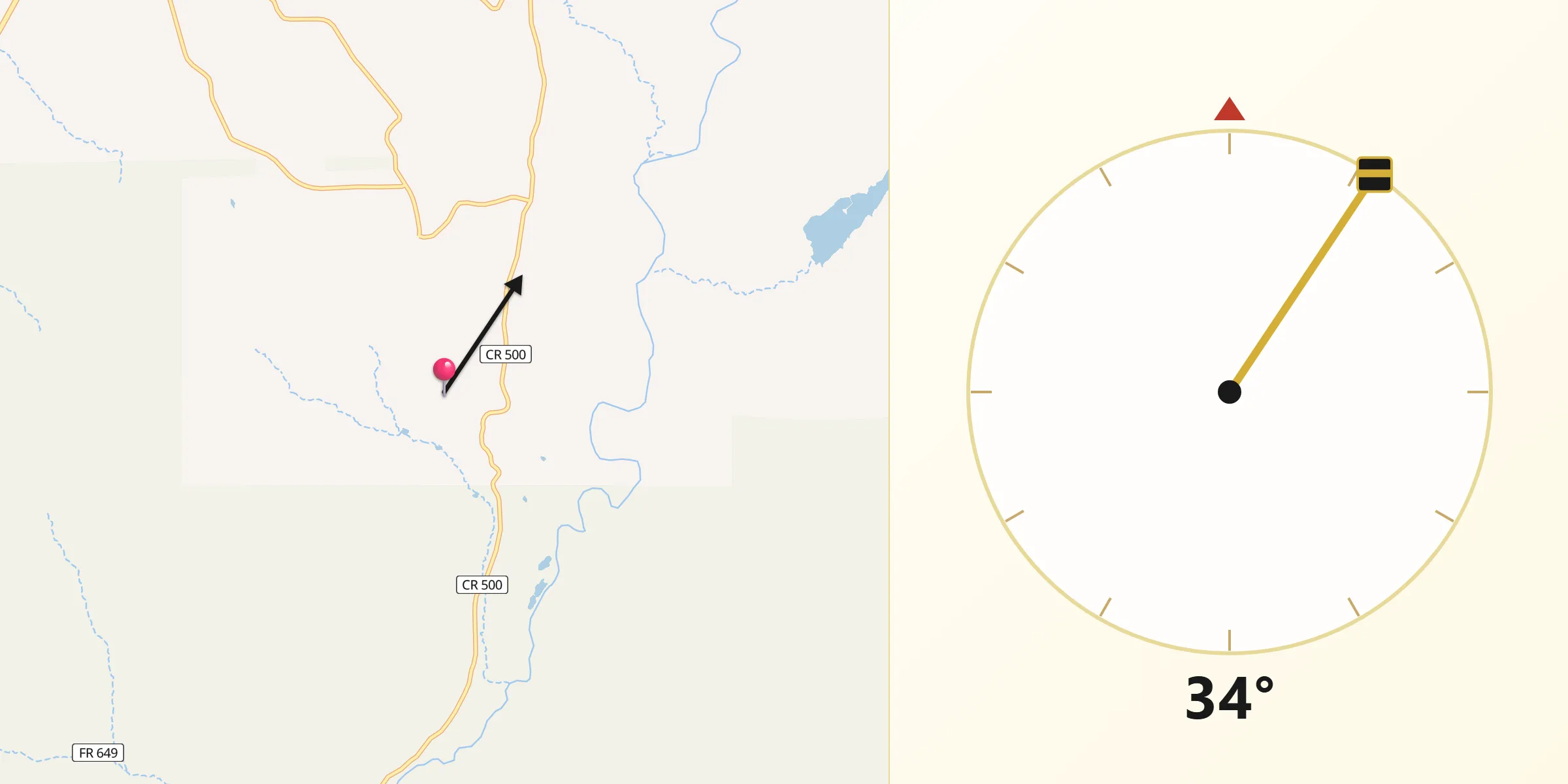 Qibla Direction from Archuleta