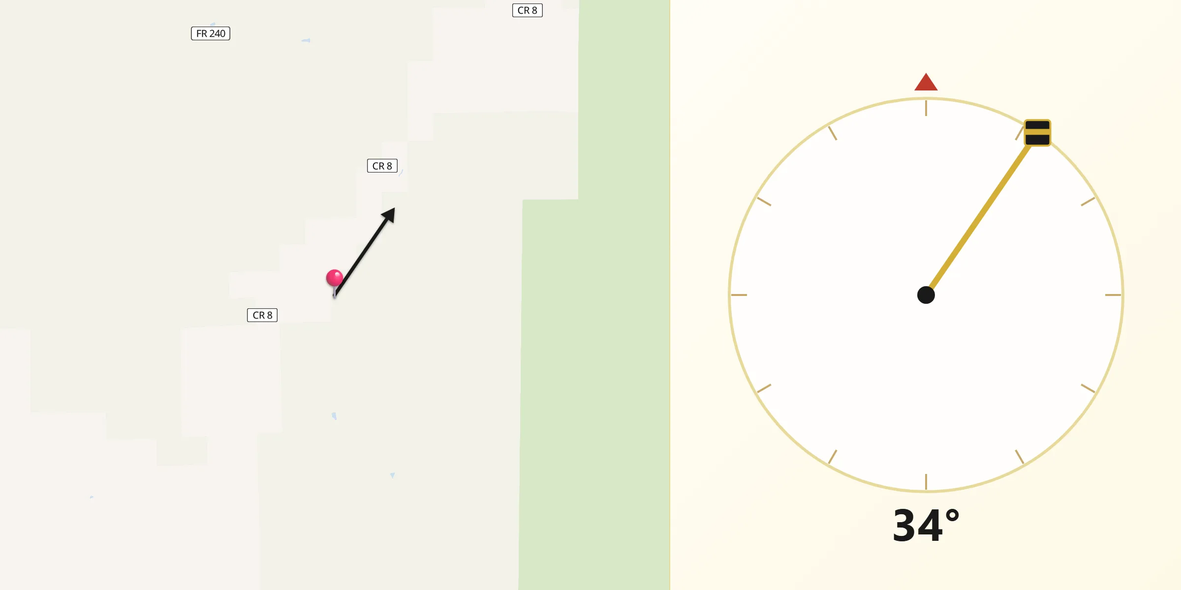 Qibla Direction from Conejos County