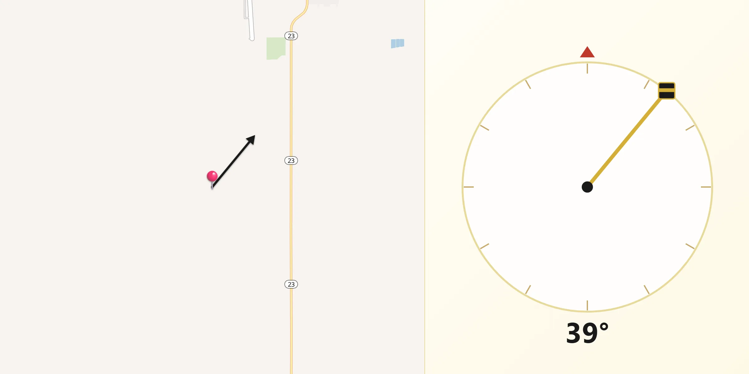 Qibla Direction from Meade County