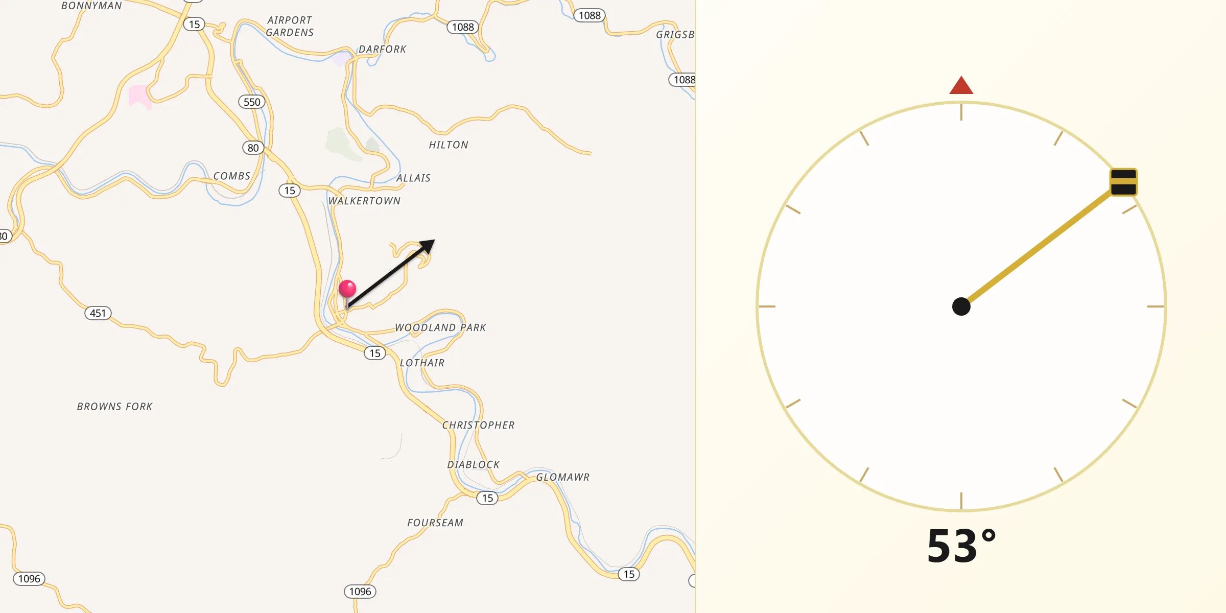 Qibla Direction from Hazard