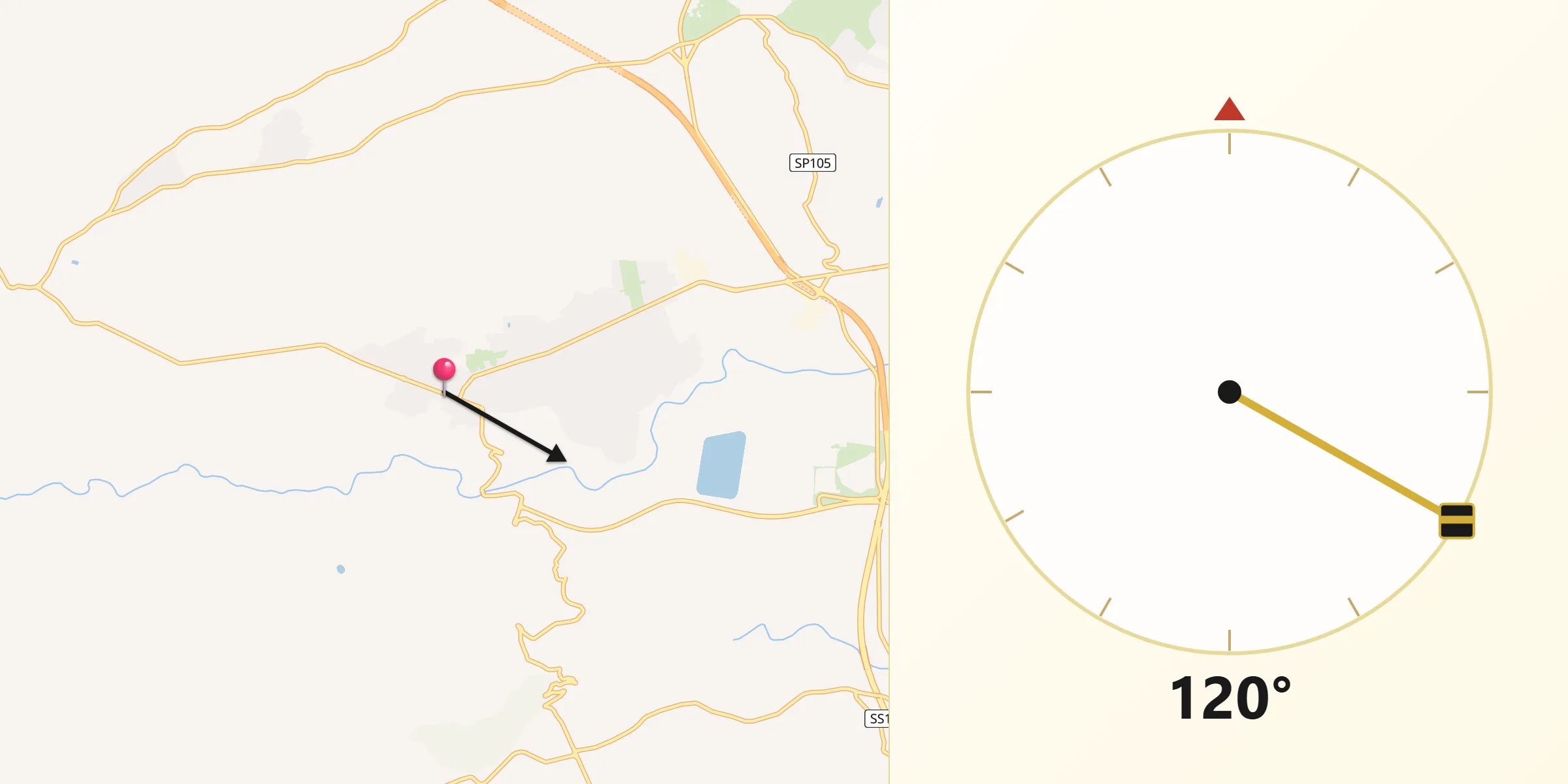 Direzione della Qibla da Villasmundo