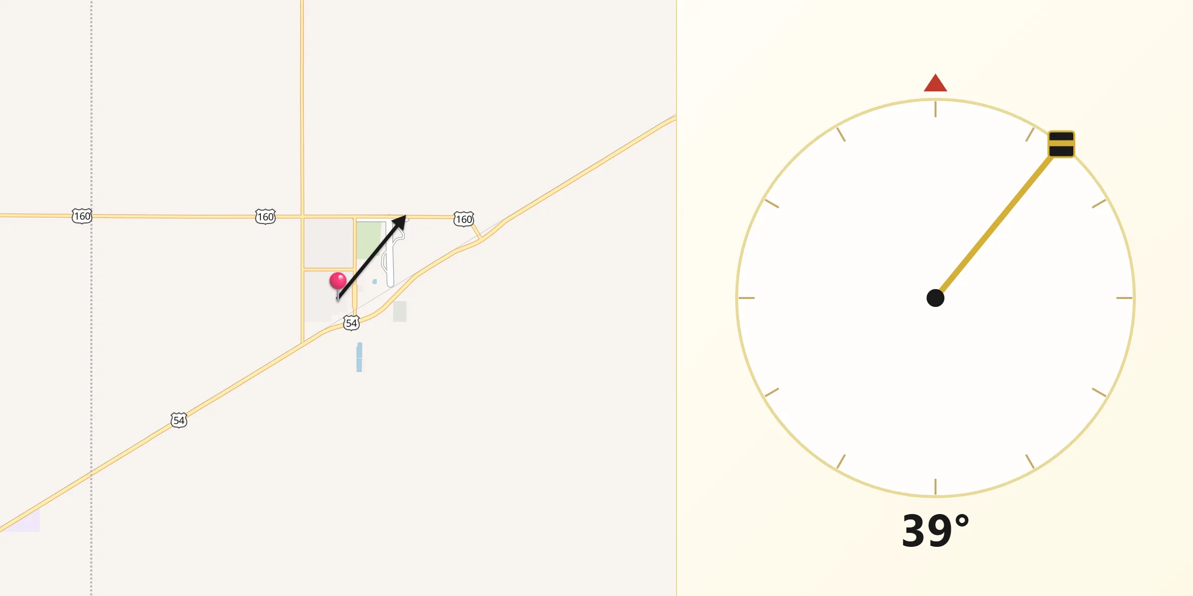Qibla Direction from Plains