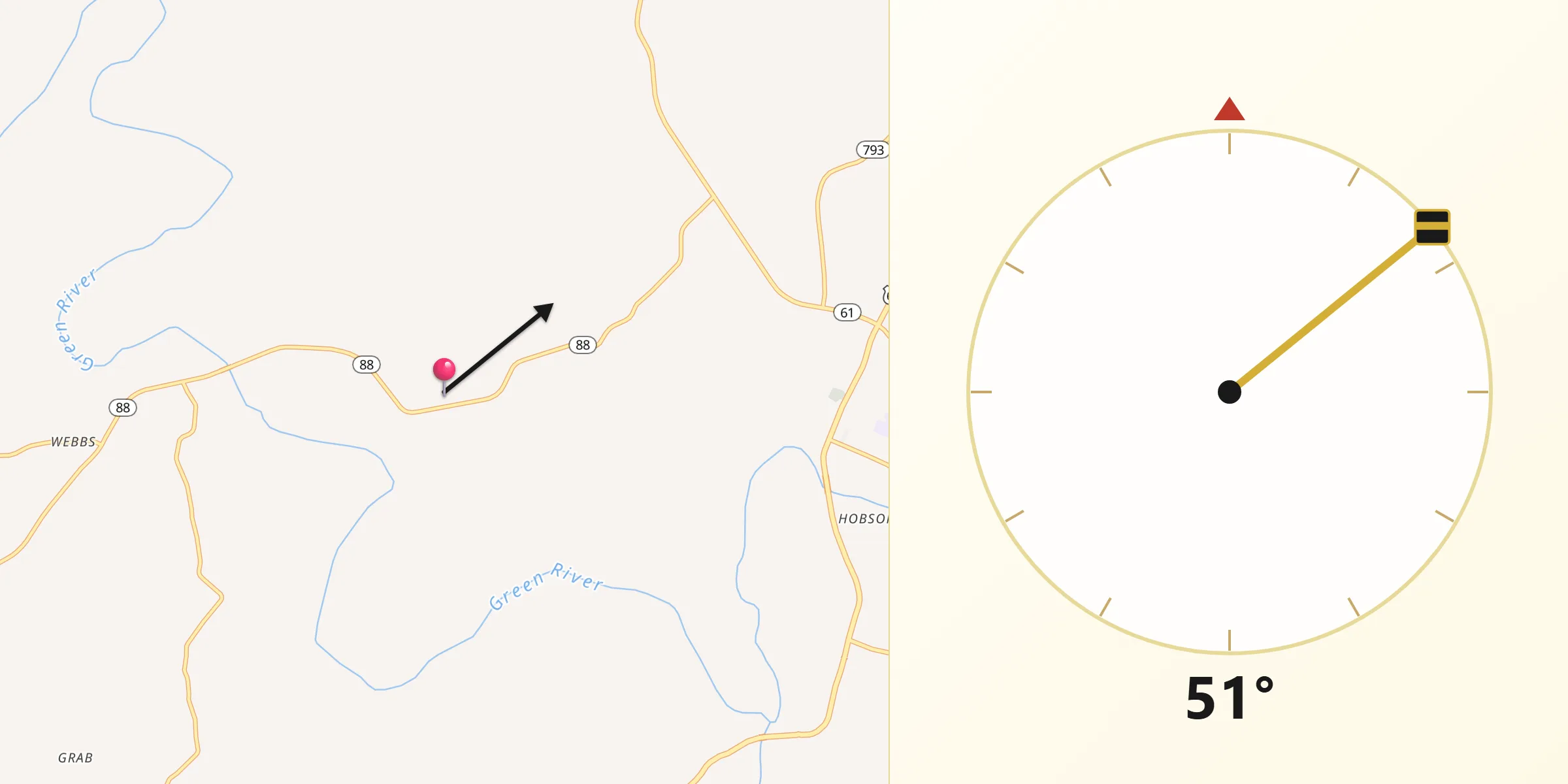 Qibla Direction from Green