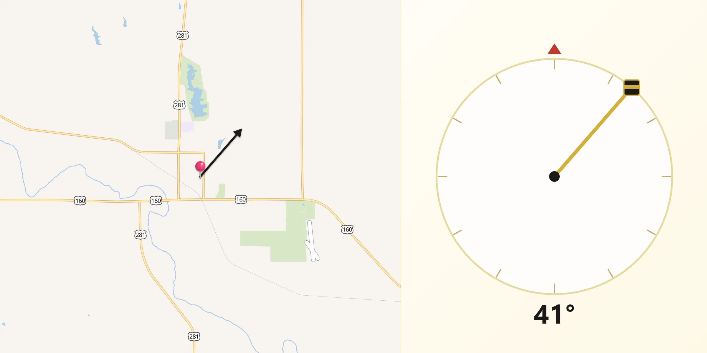 Qibla Direction from Medicine Lodge