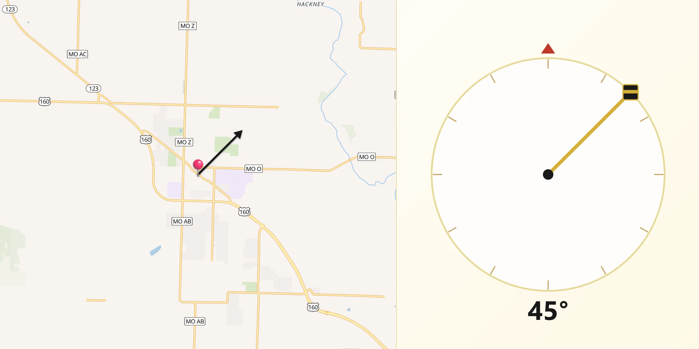 Qibla Direction from Willard
