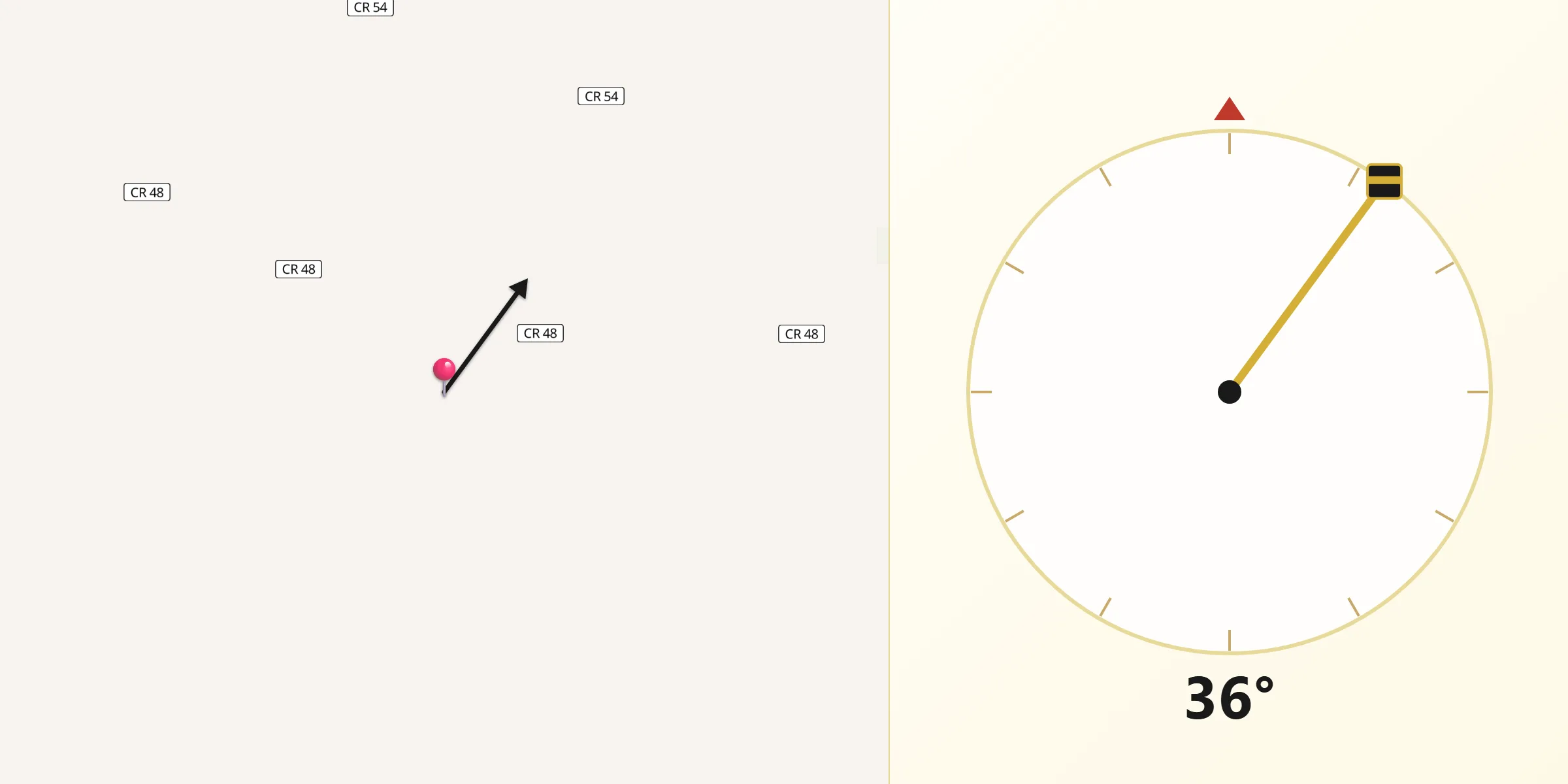 Qibla Direction from Las Animas County