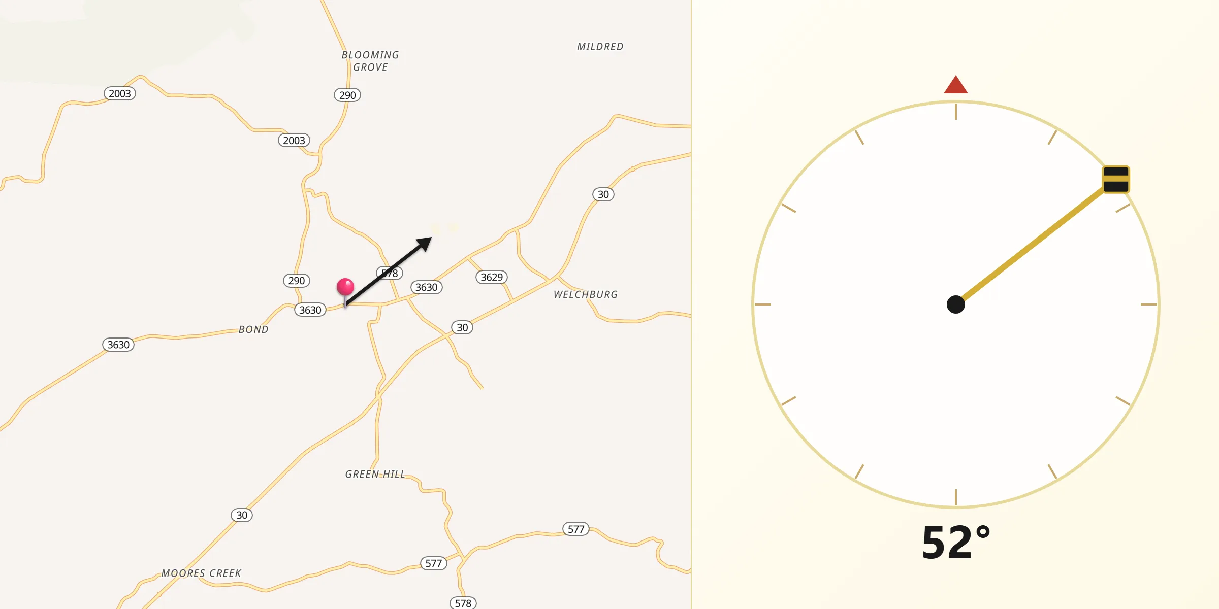 Qibla Direction from Annville