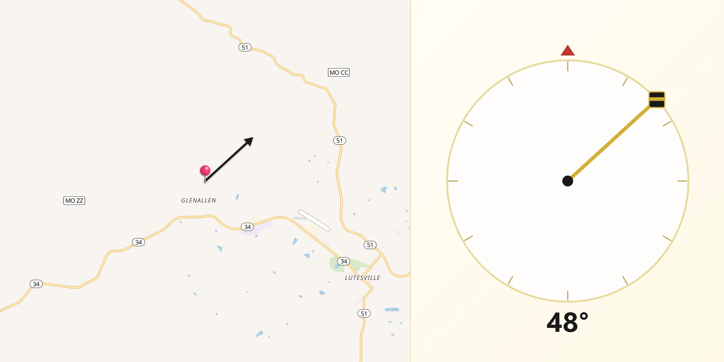 Qibla Direction from Bollinger