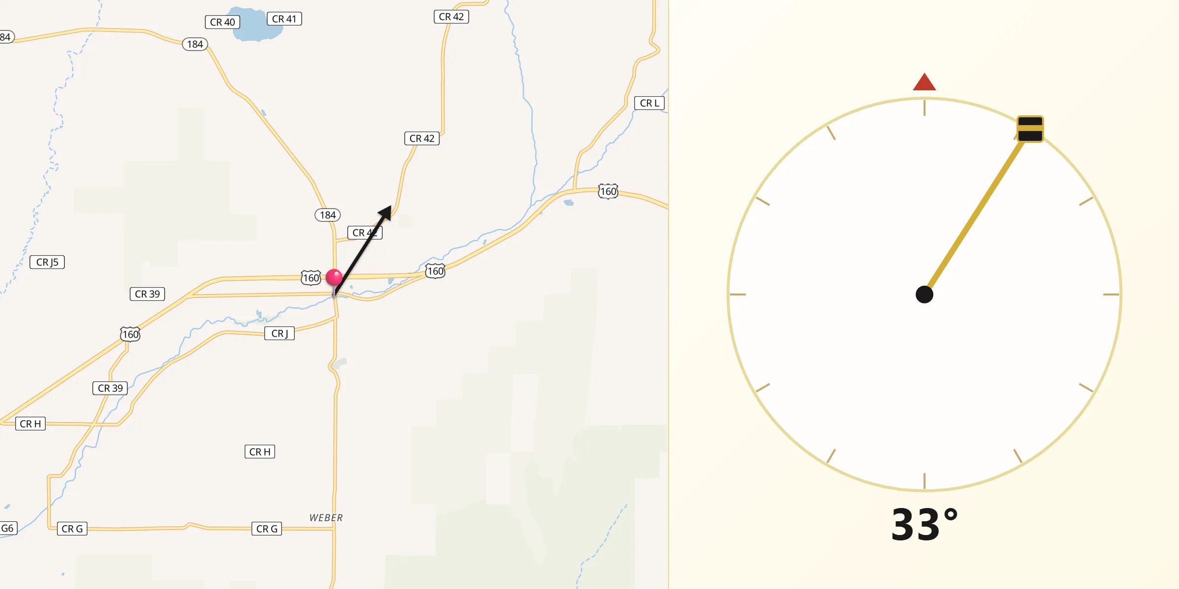 Qibla Direction from Mancos