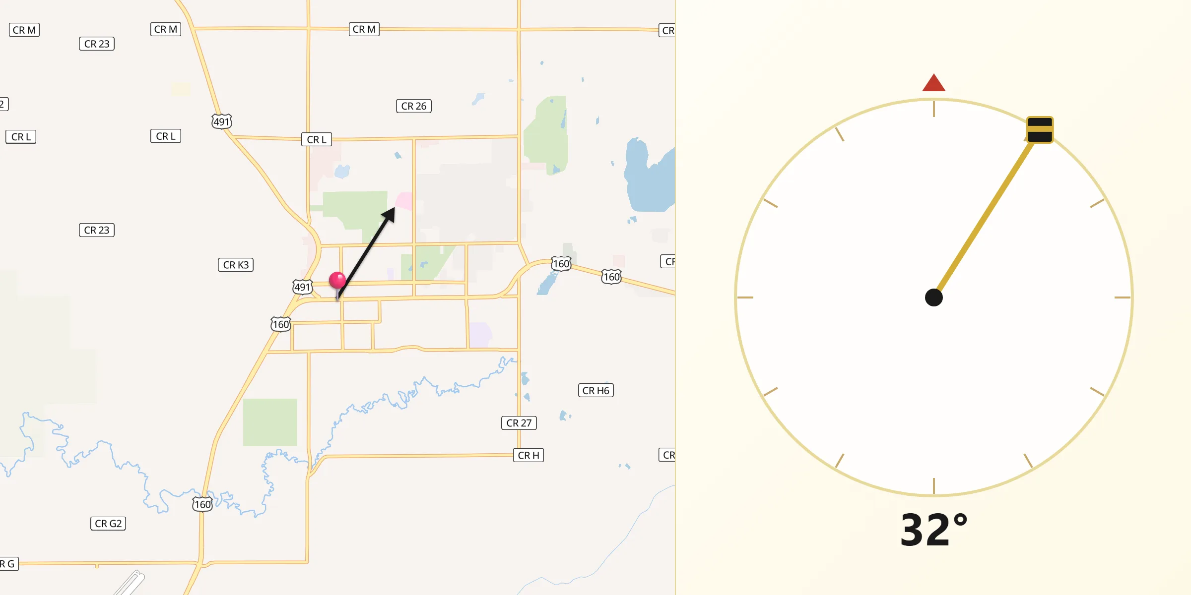 Qibla Direction from Cortez