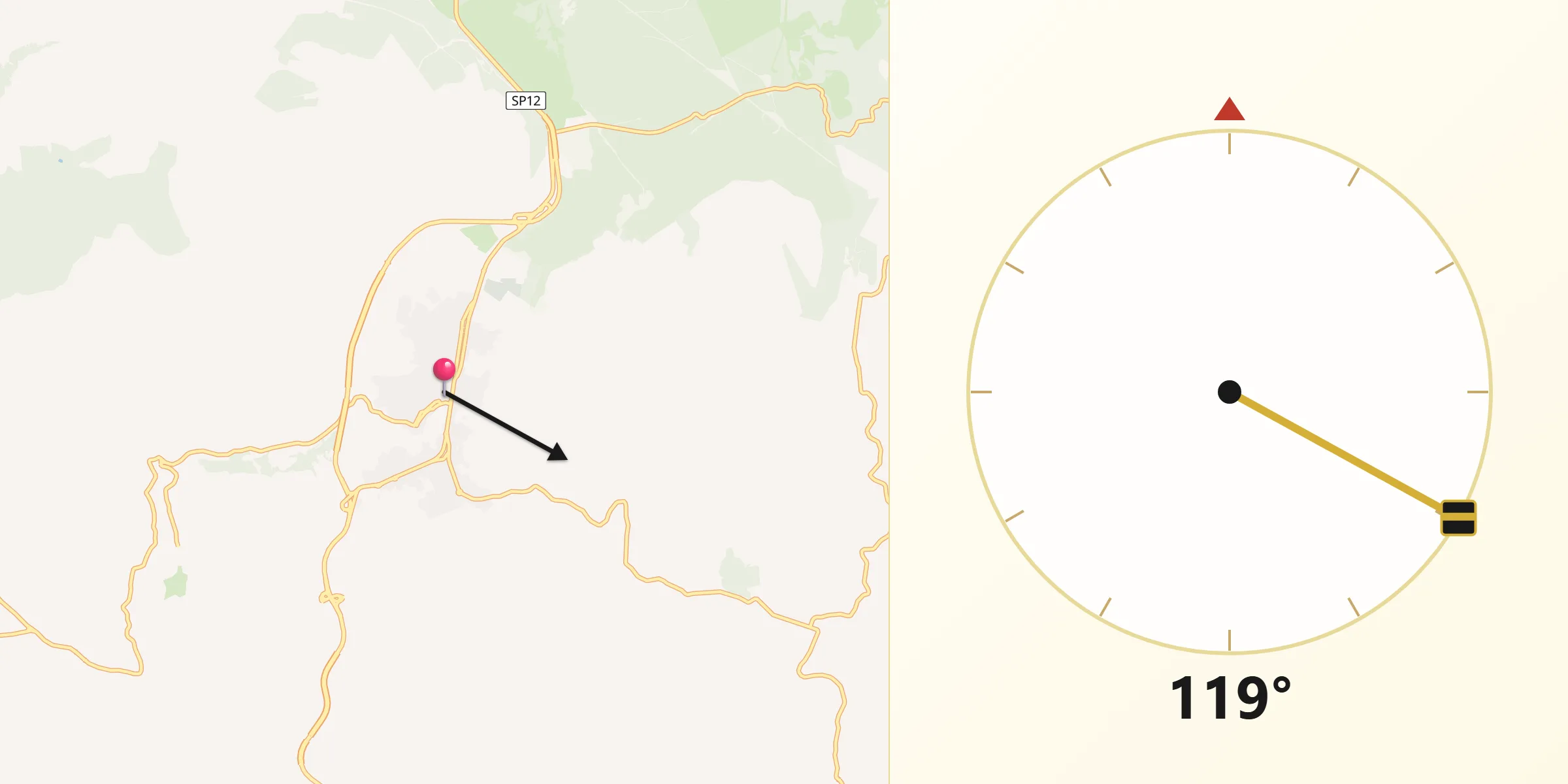Direzione della Qibla da Piazza Armerina