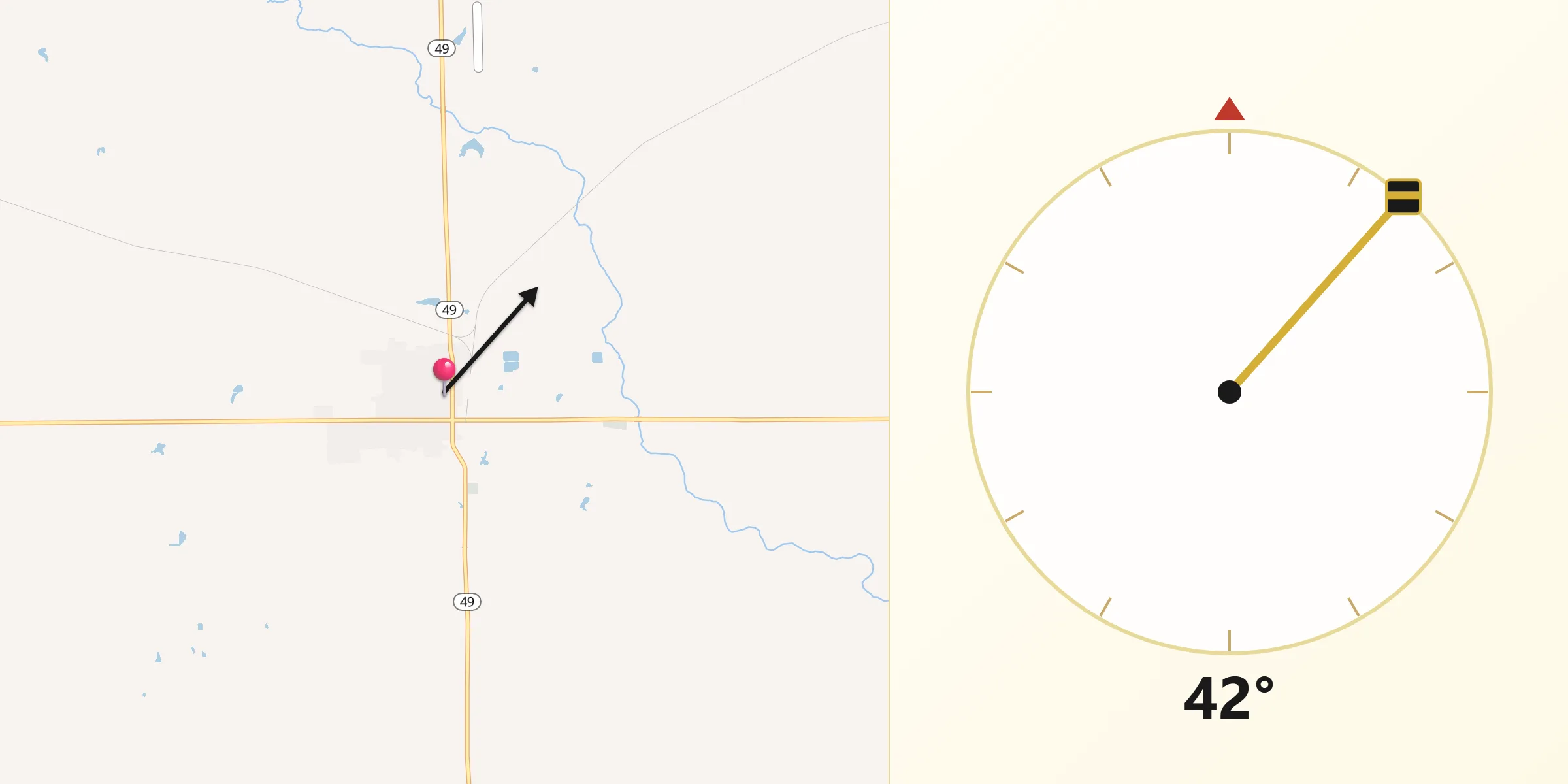 Qibla Direction from Conway Springs
