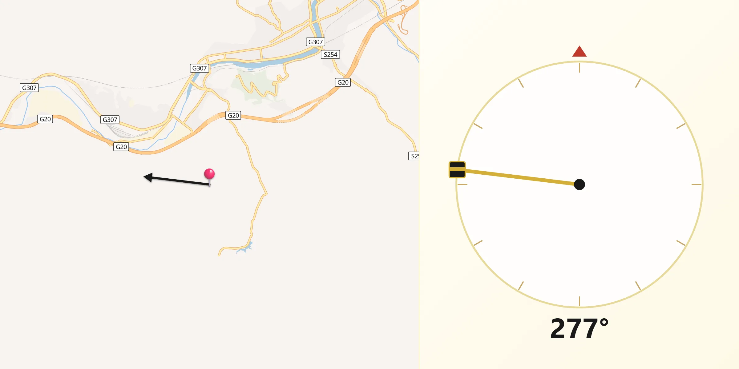 从杜峪村朝向麦加的方向