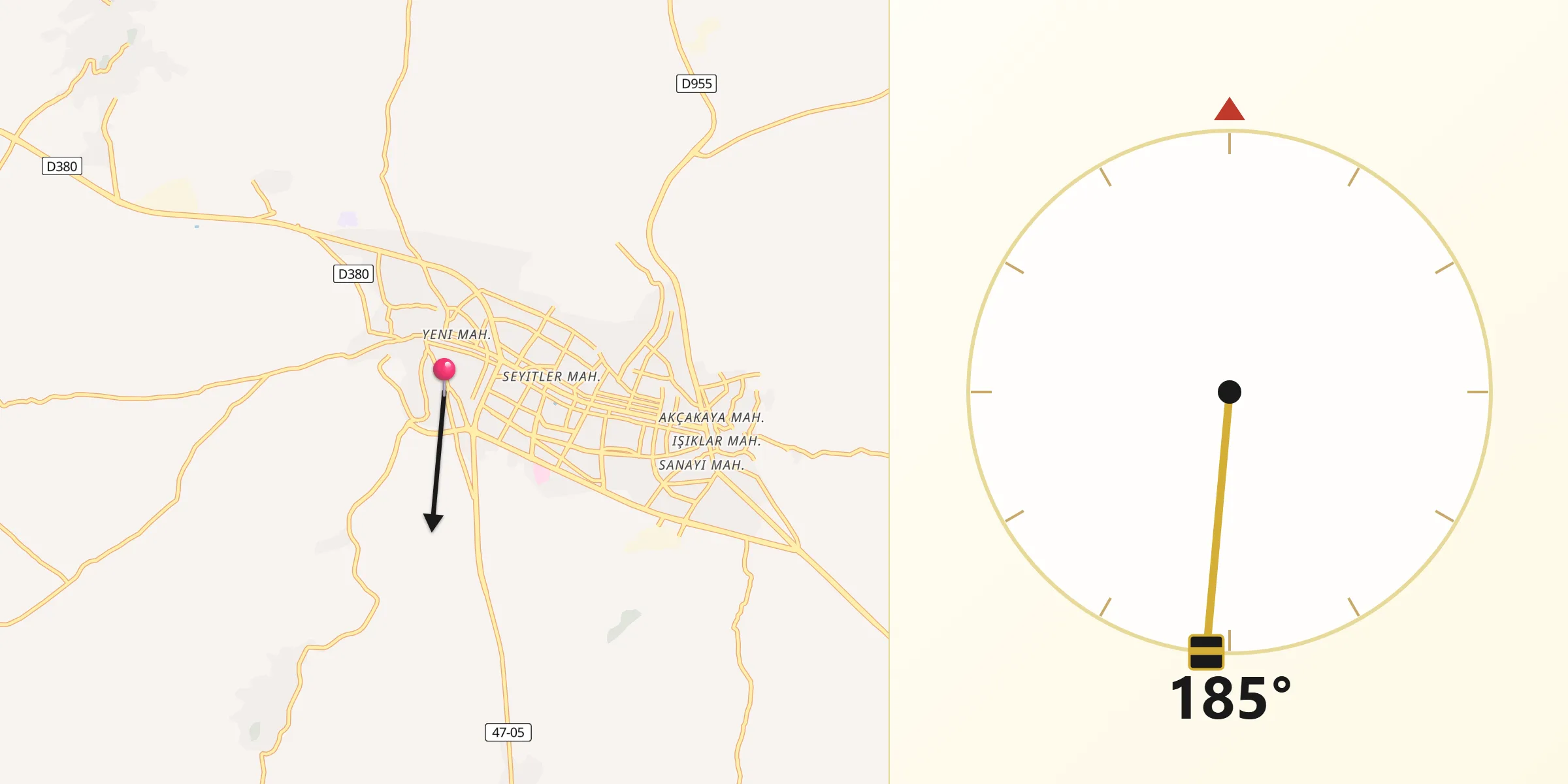 Midyat şehrinden Kıble Yönü