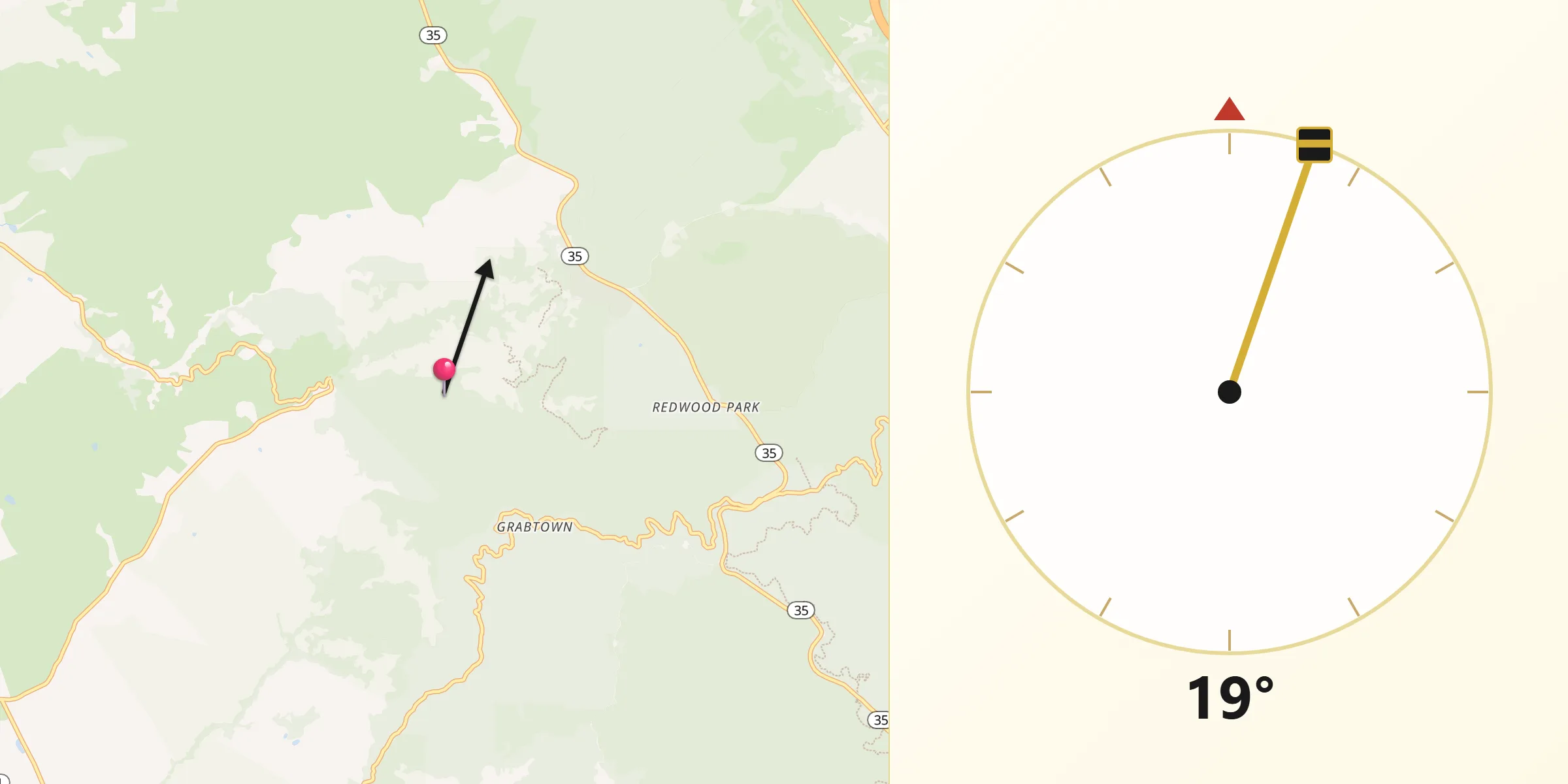 Qibla Direction from San Mateo County