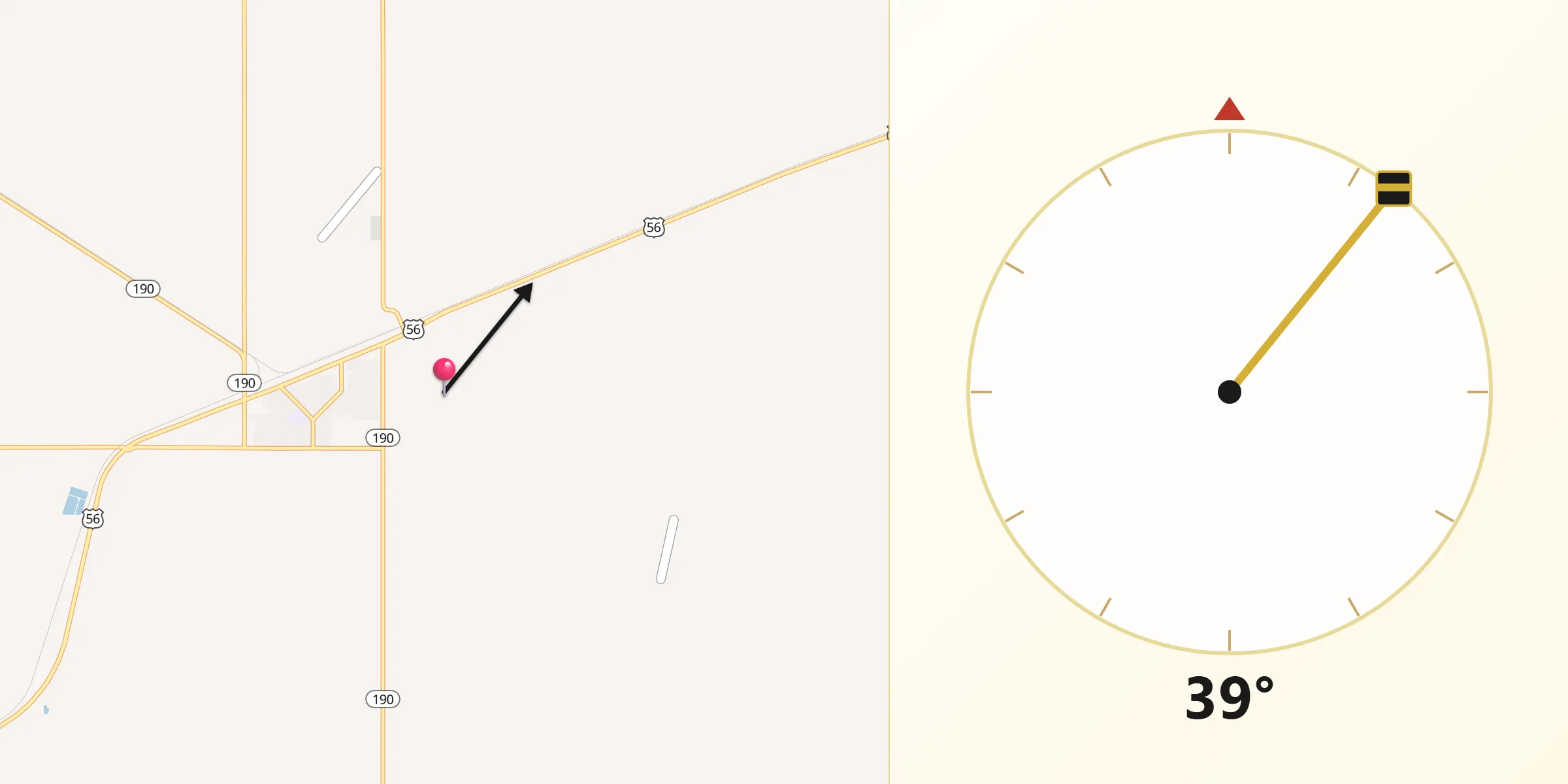Qibla Direction from Satanta