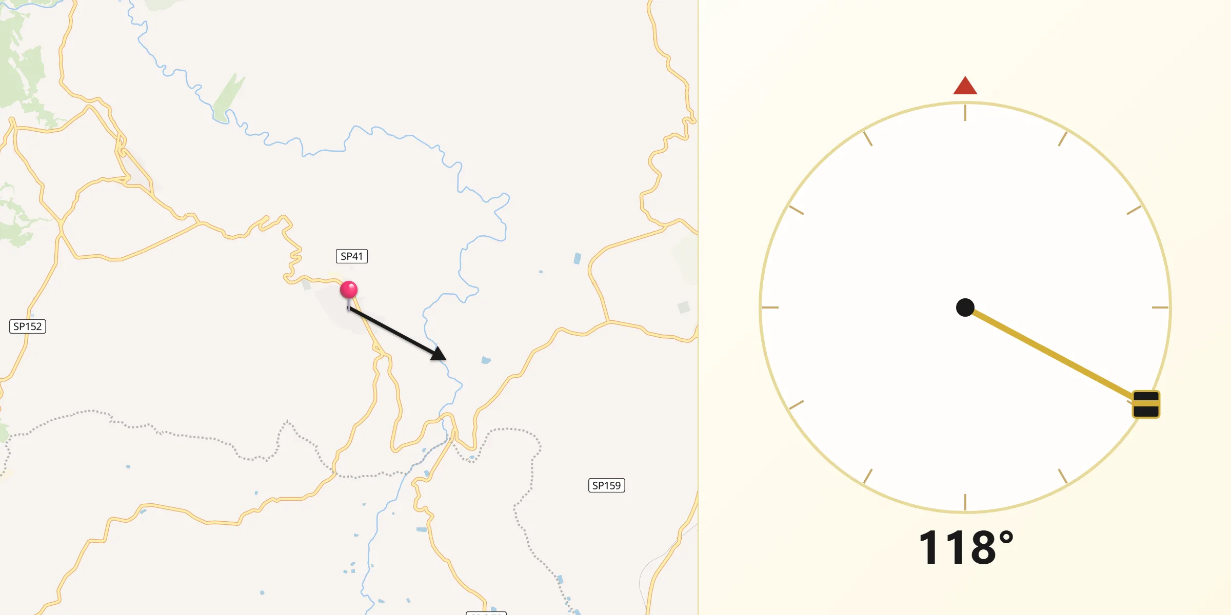 Direzione della Qibla da Montedoro