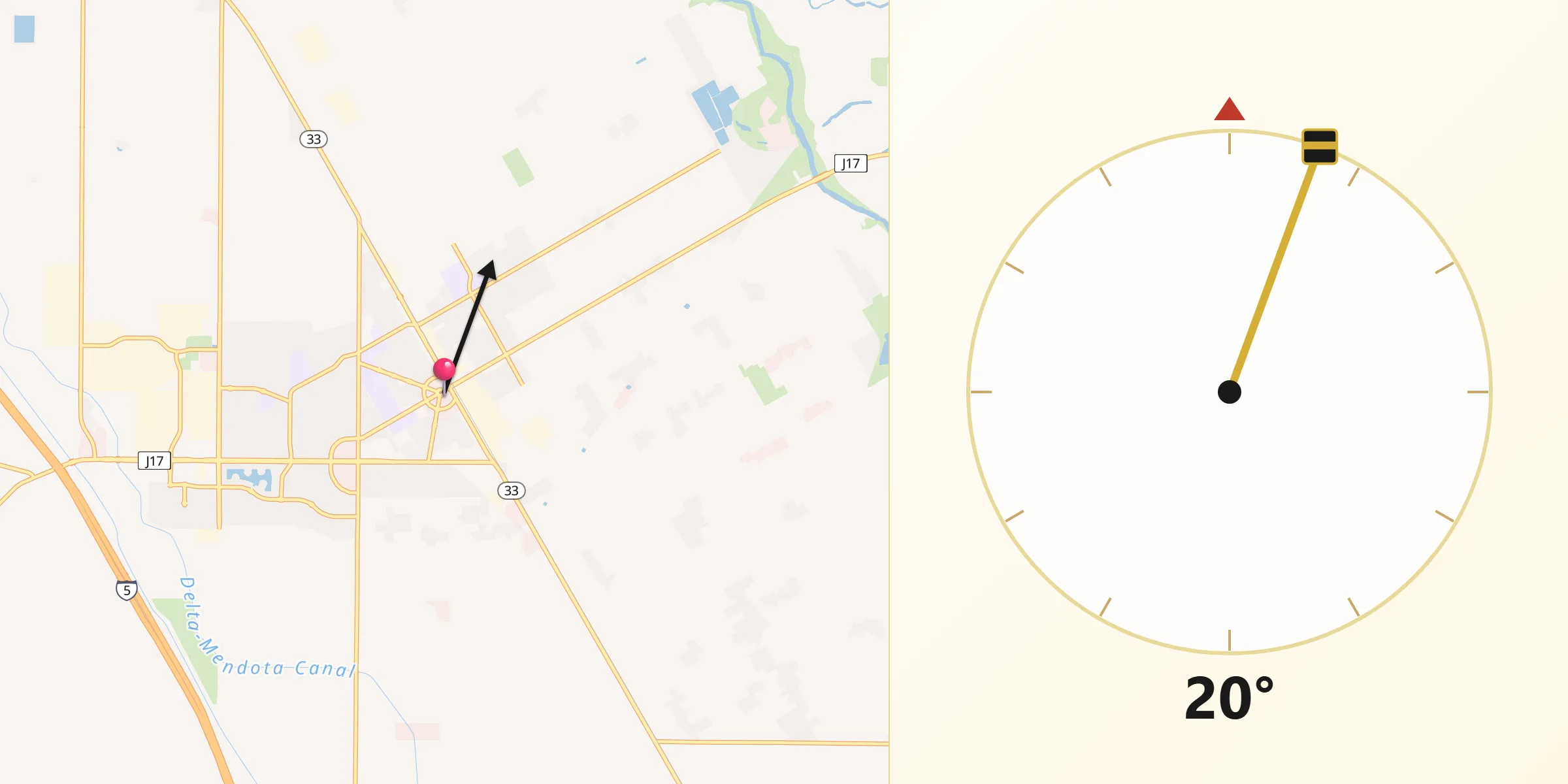 Qibla Direction from Patterson