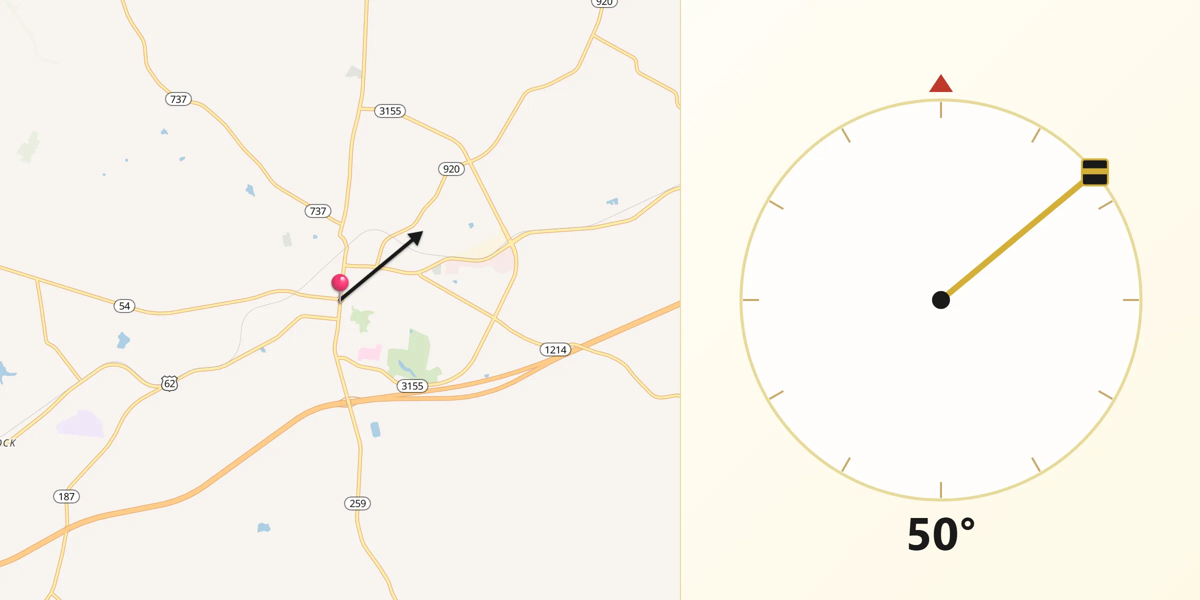Qibla Direction from Leitchfield