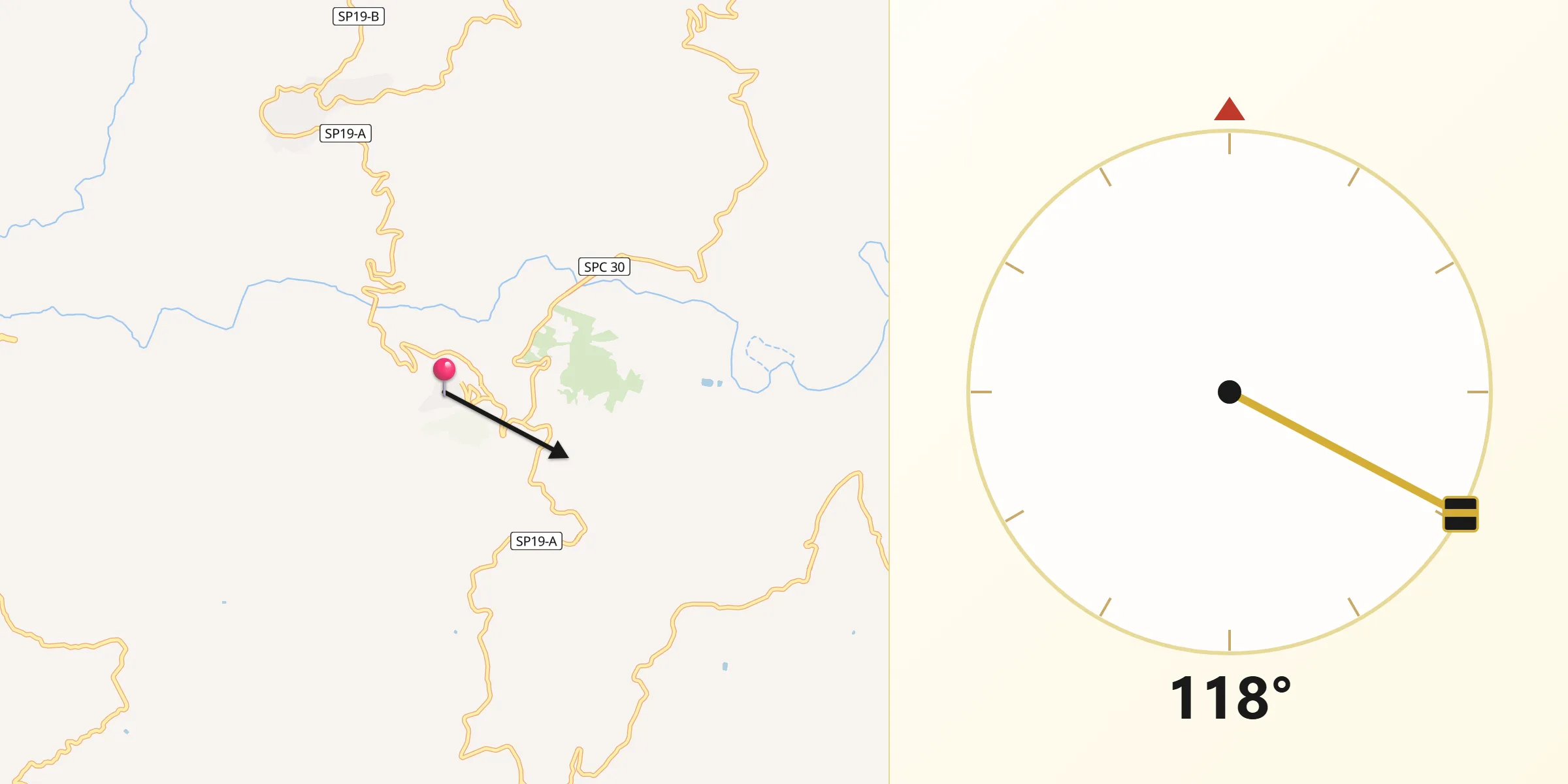 Direzione della Qibla da Sant'Angelo Muxaro