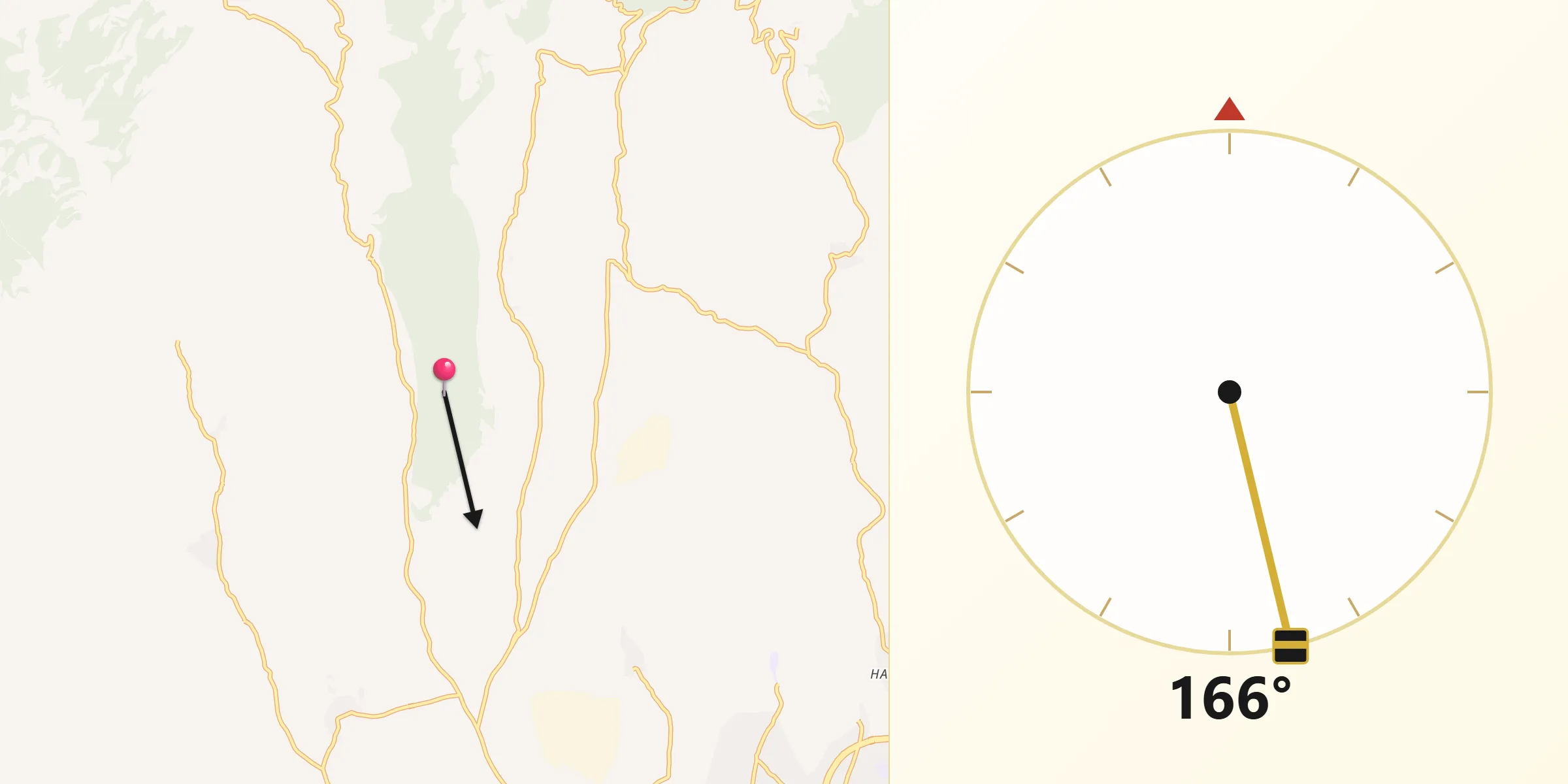 Direction vers la Qibla depuis Kozan