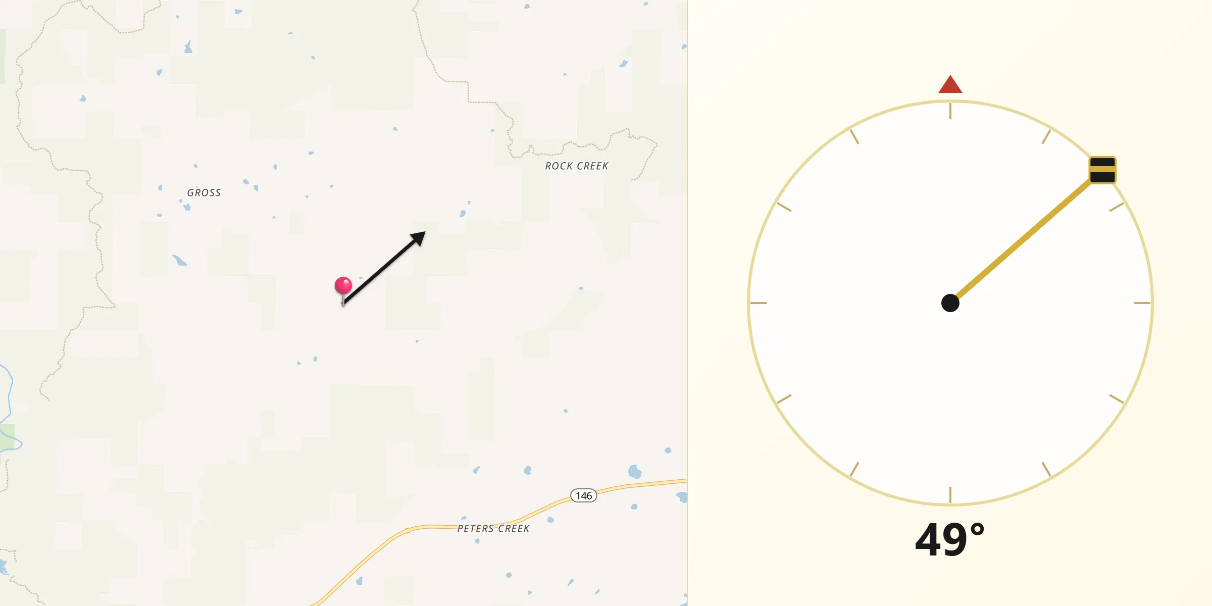 Qibla Direction from Hardin County