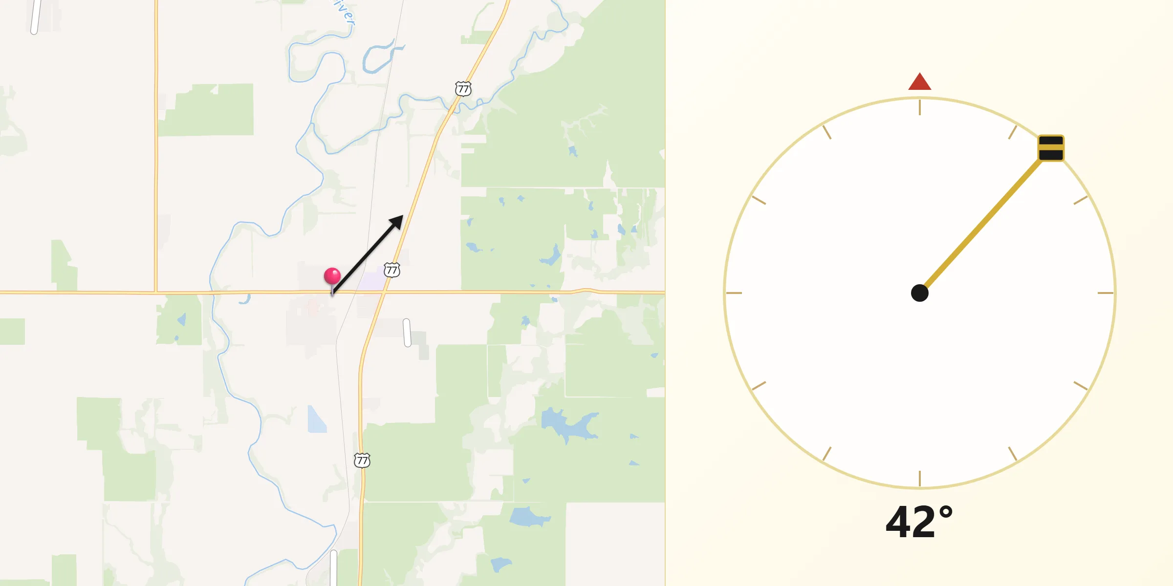 Qibla Direction from Douglass
