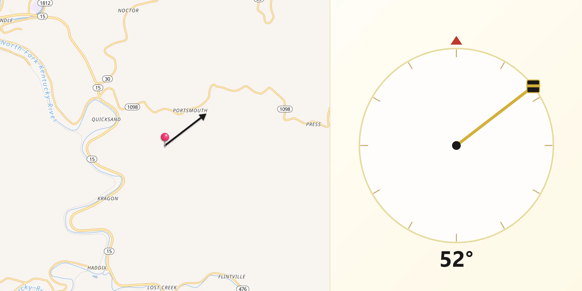 Qibla Direction from Breathitt