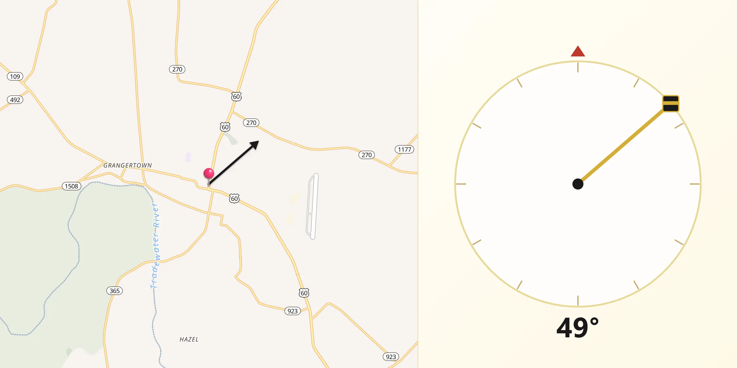 Qibla Direction from Sturgis
